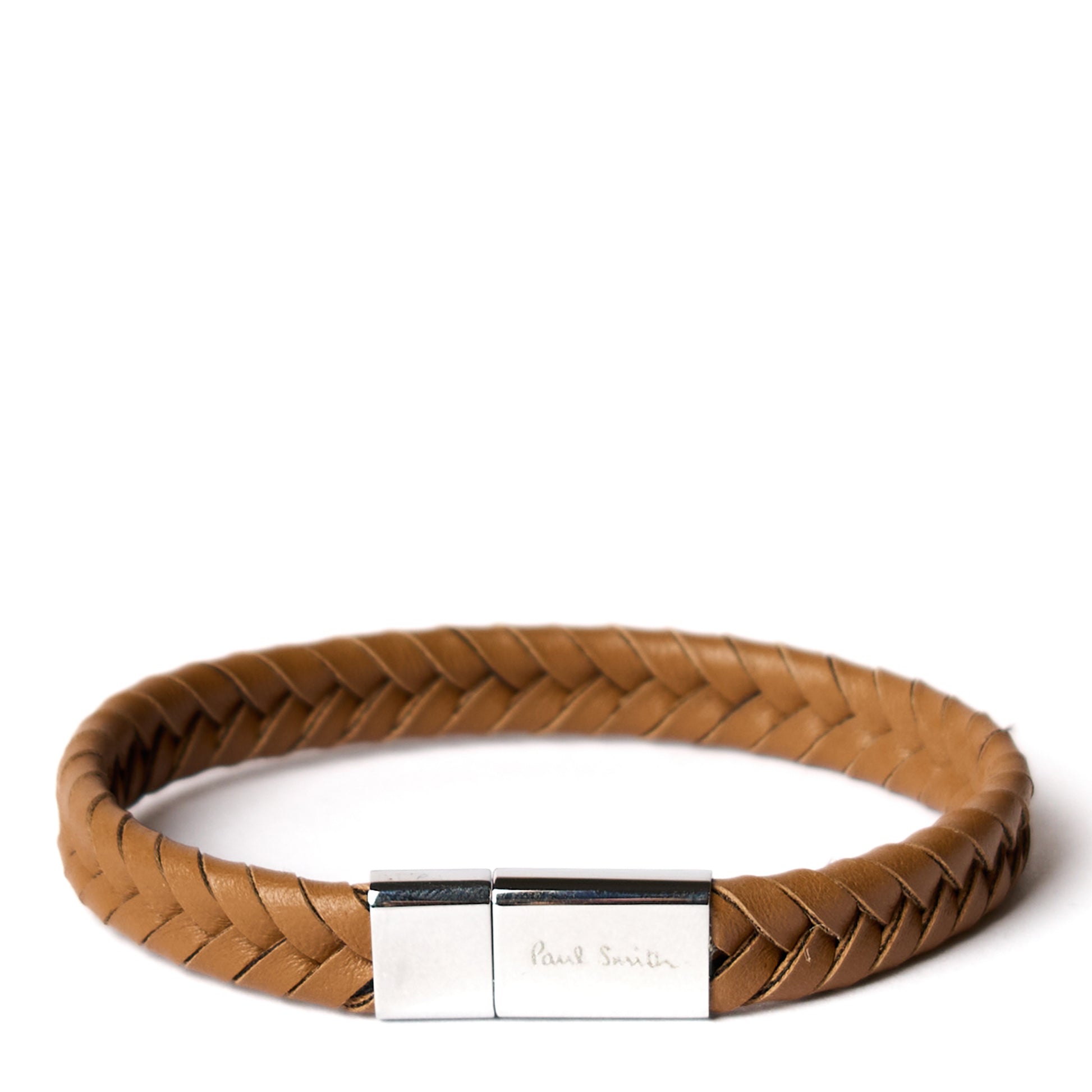 Paul Smith Braided Leather Bracelet Tan - The Sporting Lodge
