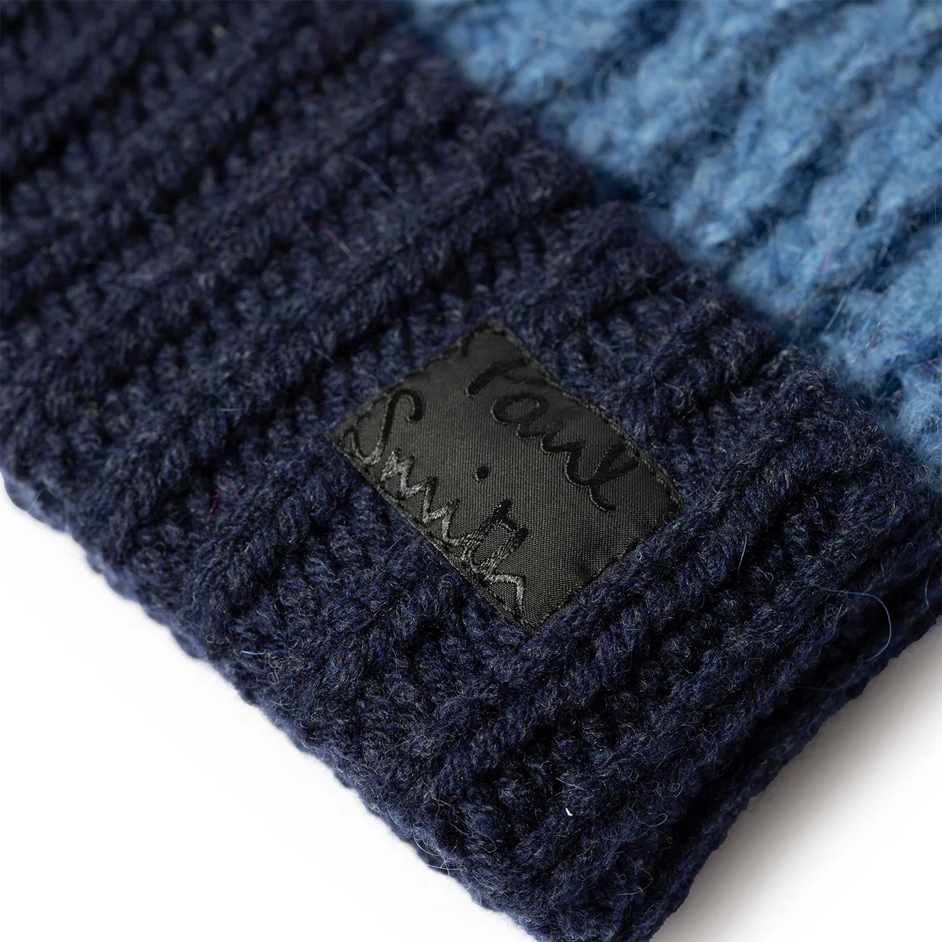 Paul Smith Colourblock Mohair-Blend Beanie Navy - The Sporting Lodge