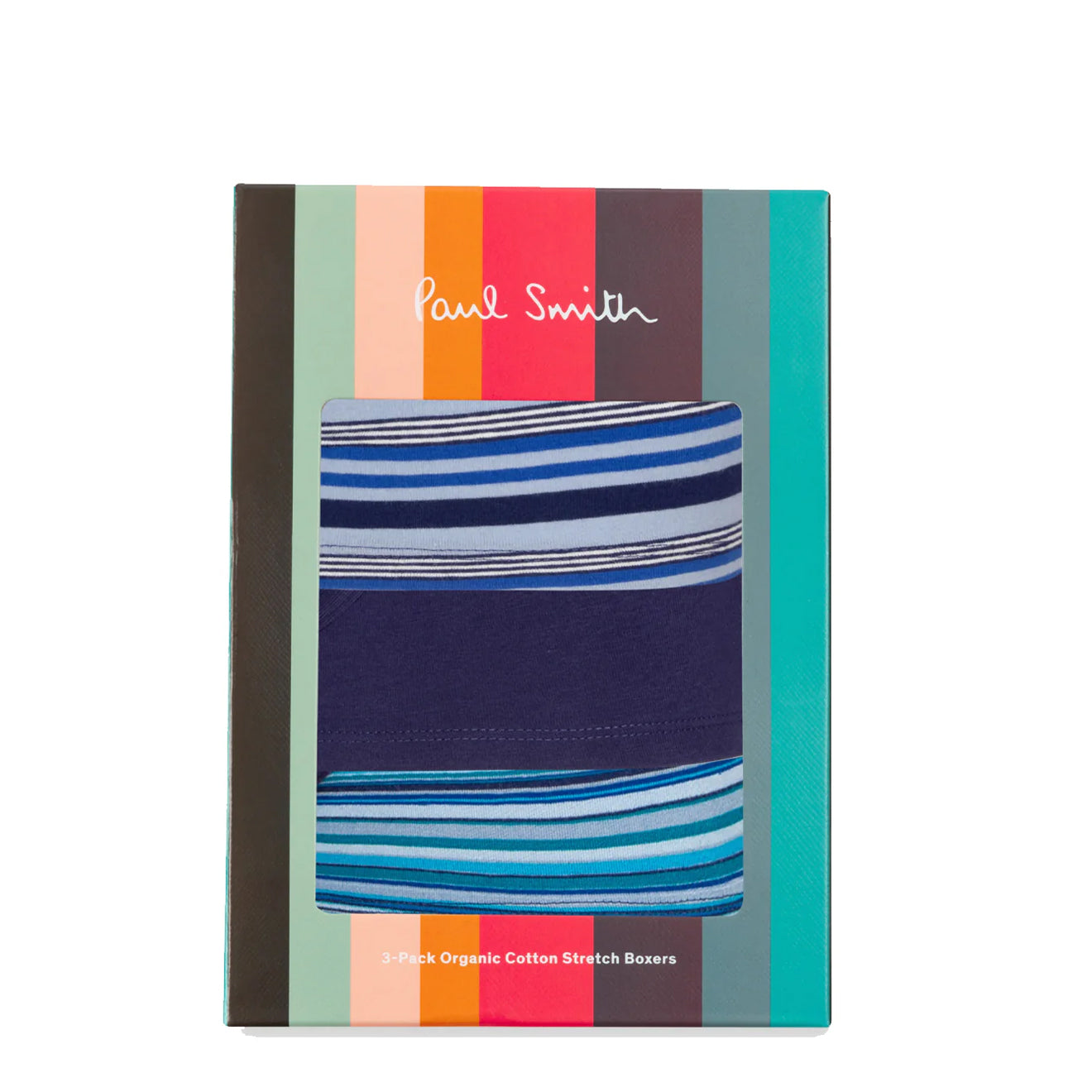 Paul Smith Cotton-Blend Mixed Boxer Briefs Three Pack Navy Stripe - The Sporting Lodge