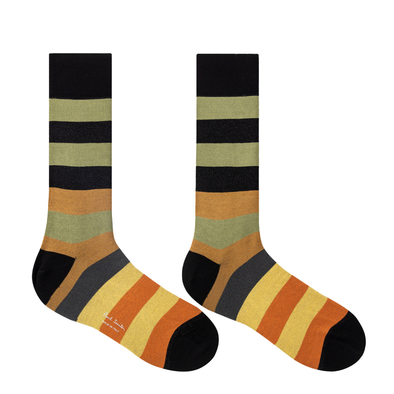 Paul Smith Cotton-Blend Stripe Socks Black - The Sporting Lodge