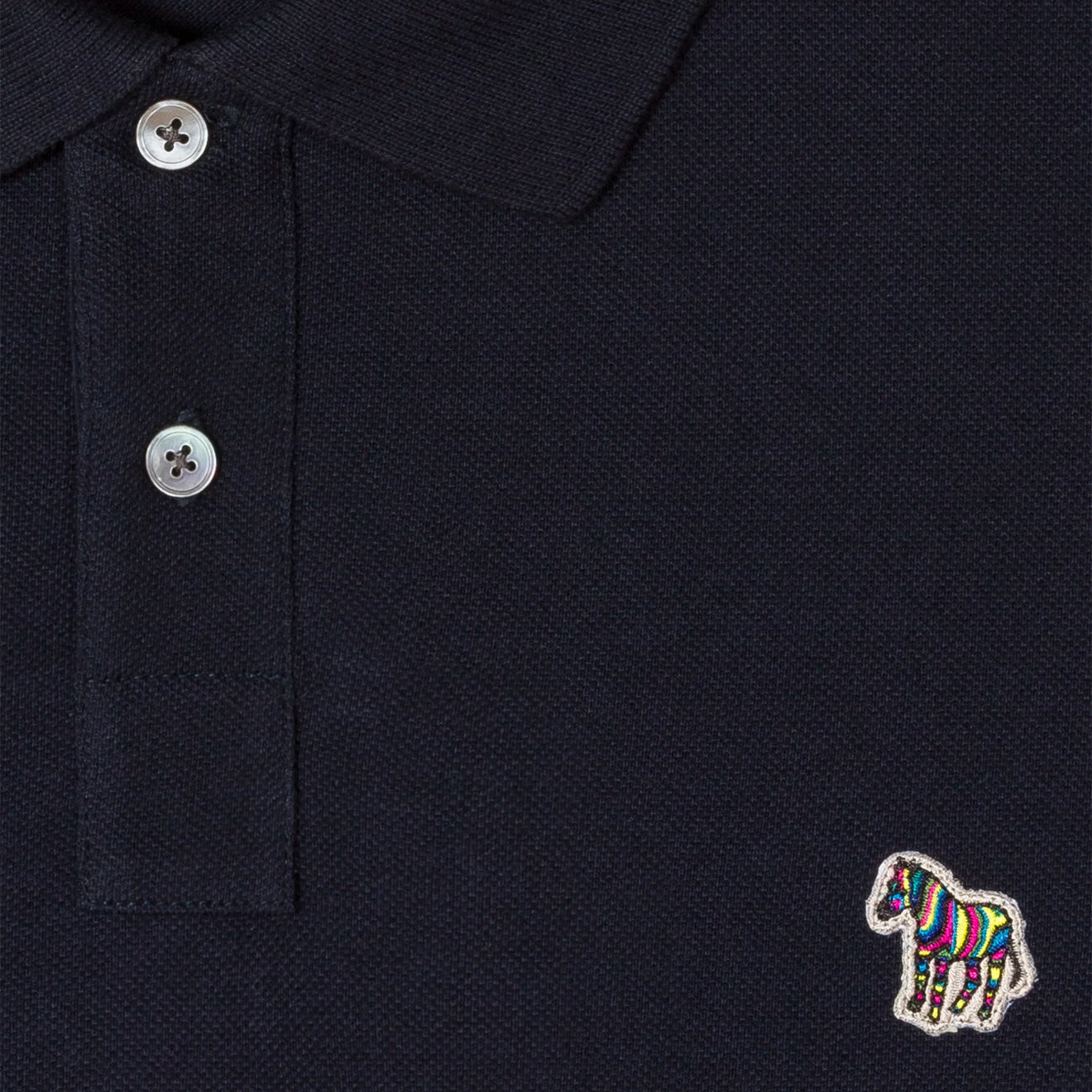Paul Smith Cotton-Pique Zebra Logo Polo Shirt Dark Navy