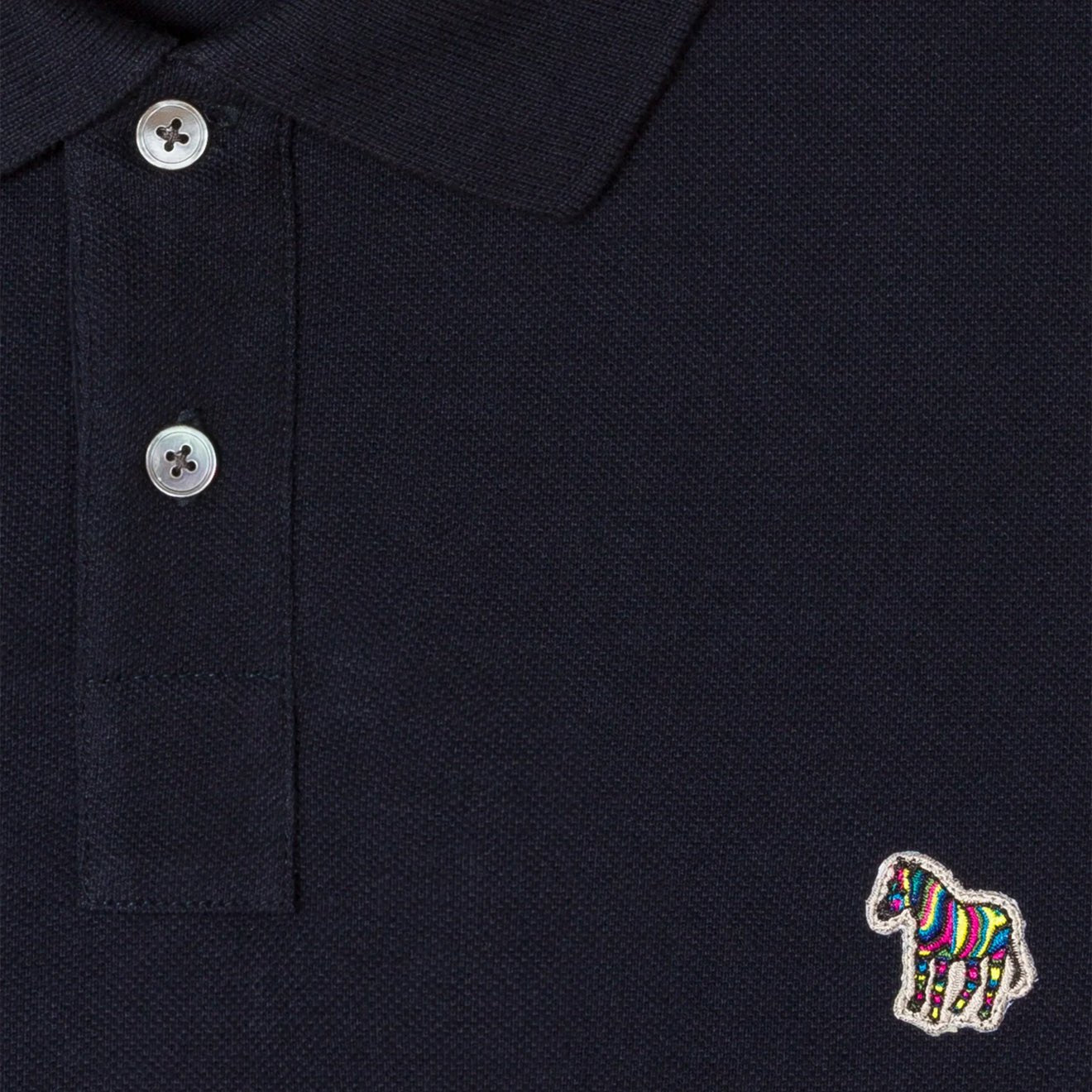 Paul Smith Cotton-Pique Zebra Logo Polo Shirt Dark Navy - The Sporting Lodge