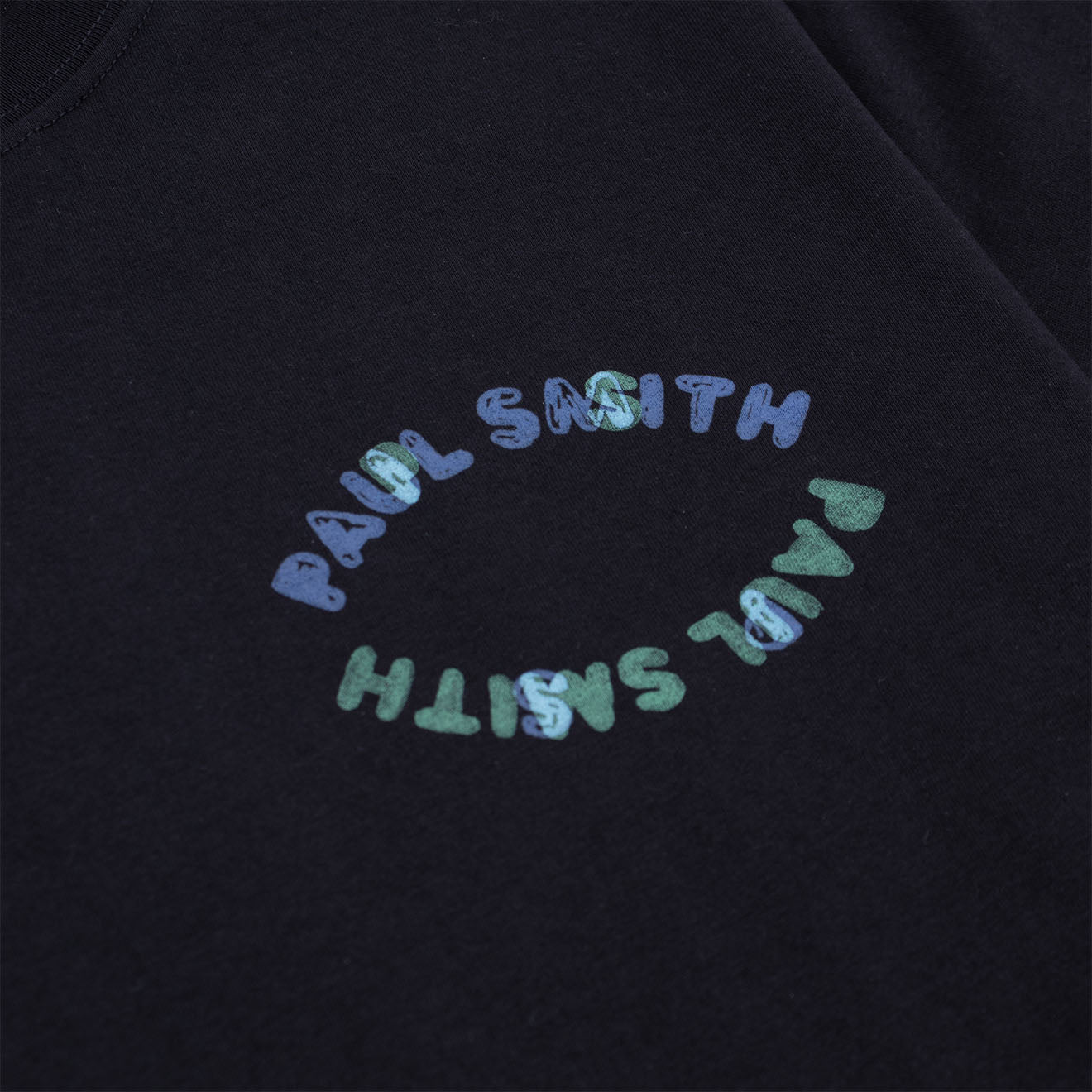 Paul Smith Cotton Happy Oval Print T-Shirt Black