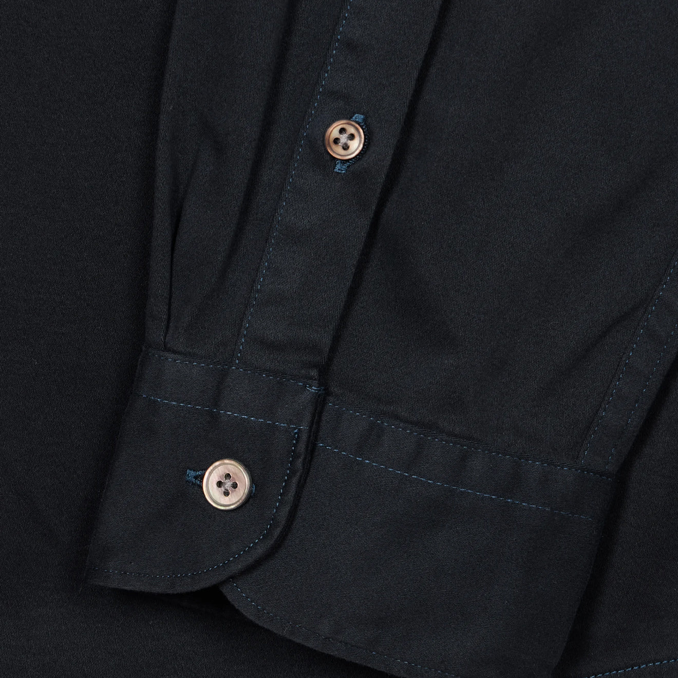 Paul Smith Cotton Sateen Garment-Dyed Shirt Navy