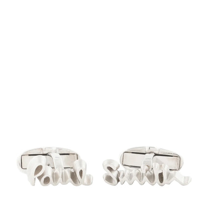 Paul Smith Cufflink Cut Out Logo Silver - The Sporting Lodge