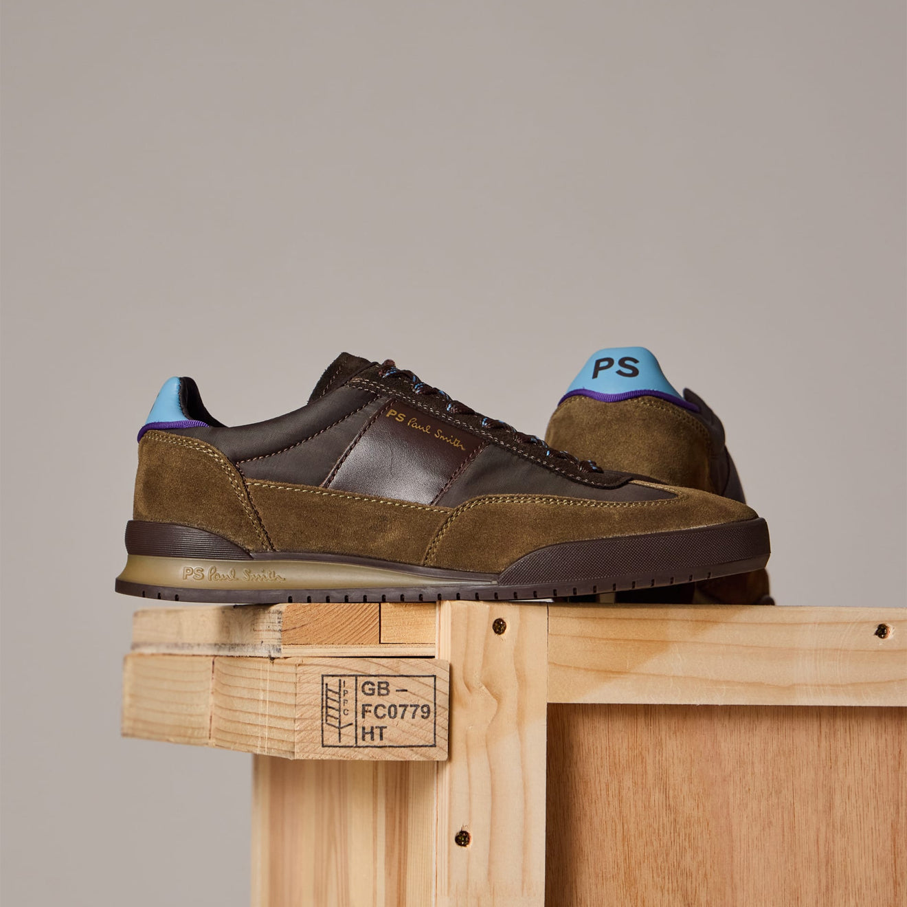 Paul Smith Dover Trainers Khaki Brown