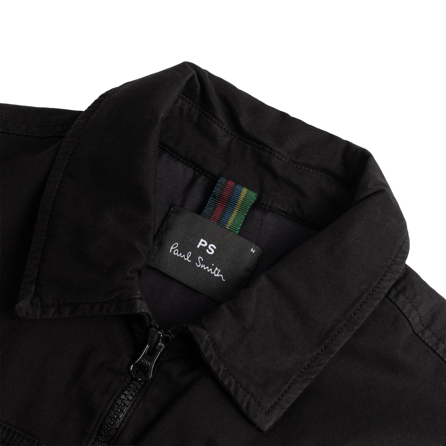 Paul Smith Garment Dyed Stretch-Cotton Overshirt Black - The Sporting Lodge