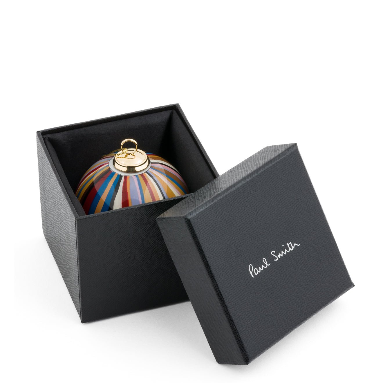 Paul Smith Hand-Painted Signature Stripe Glass Bauble Multicolour - The Sporting Lodge