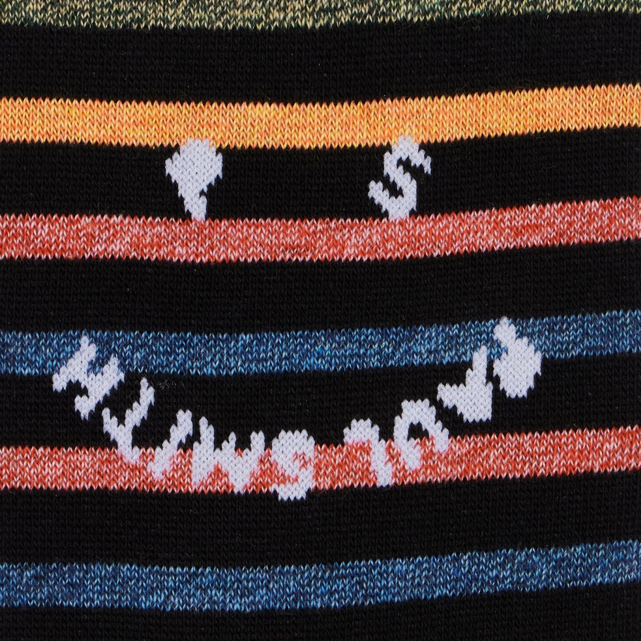Paul Smith Happy Stripe Socks Black - The Sporting Lodge