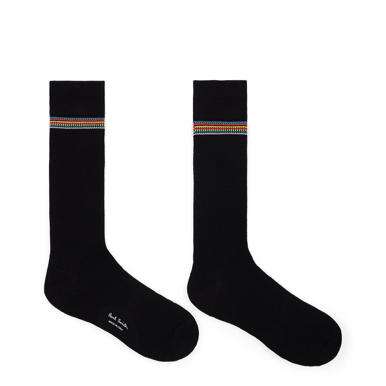 Paul Smith Knight Signature Stripe Socks Black - The Sporting Lodge