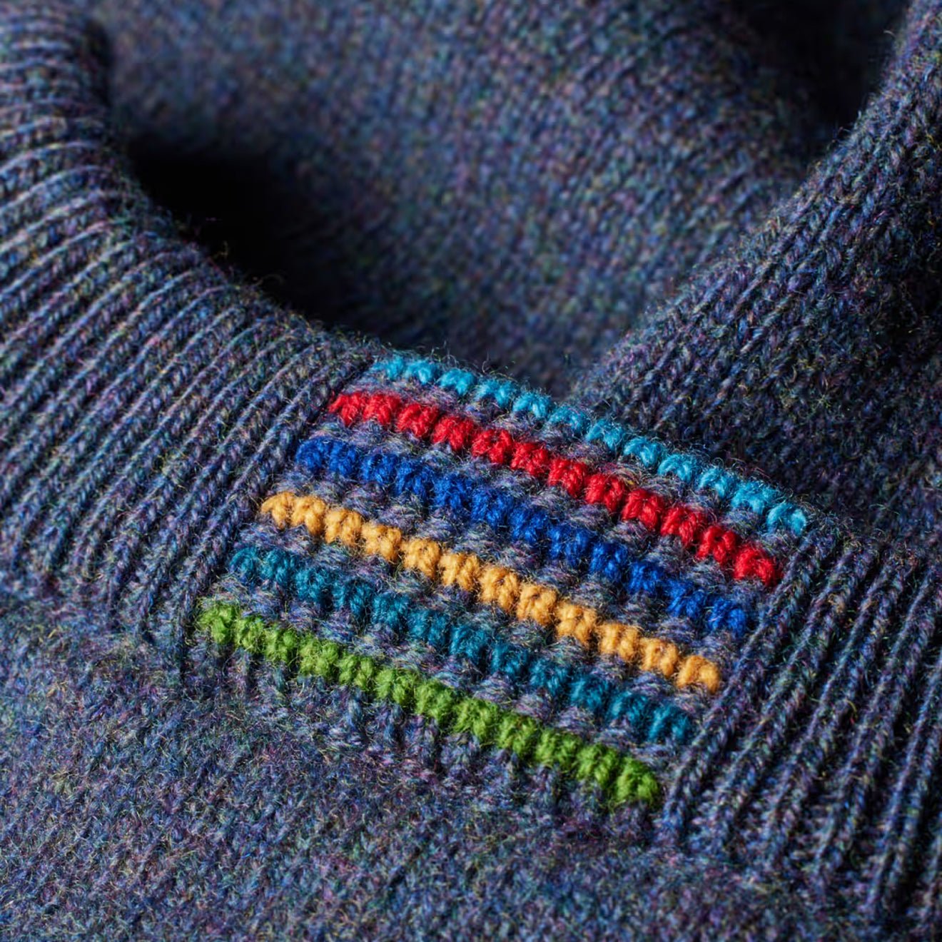 Paul Smith Merino Wool Sweater Indigo - The Sporting Lodge
