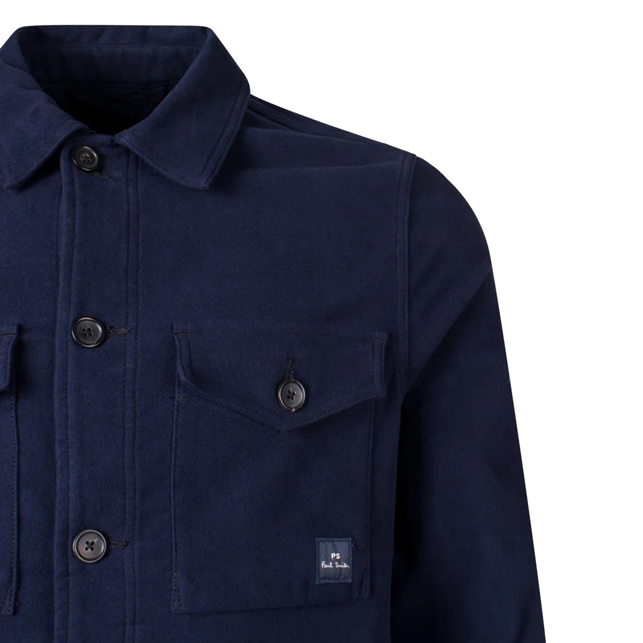 Paul Smith Military Overshirt Navy Blue - The Sporting Lodge