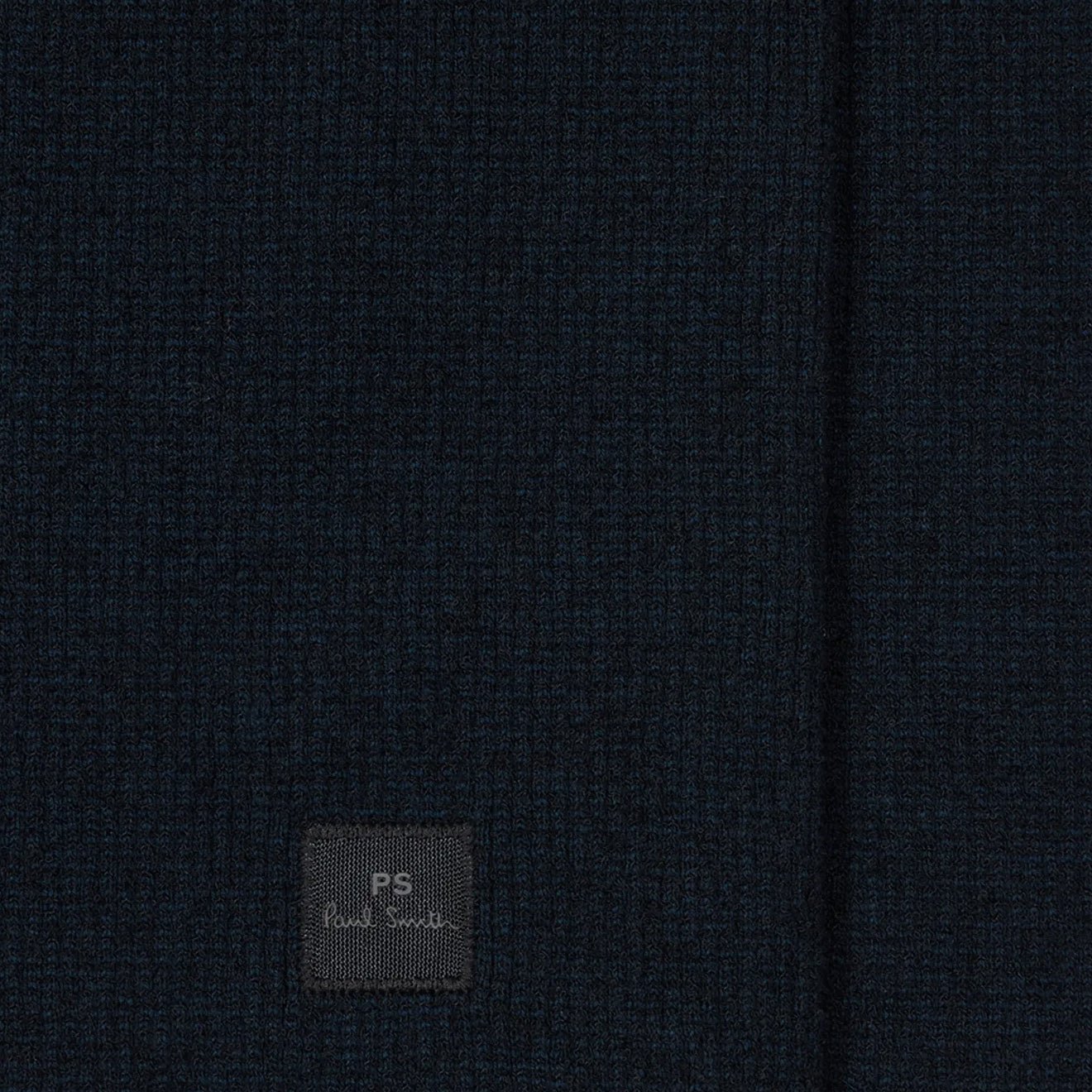 Paul Smith Navy Cotton-Blend Textured Zip Cardigan Navy - The Sporting Lodge