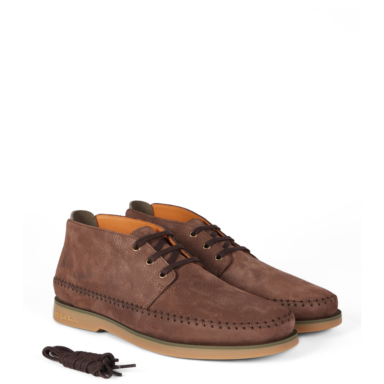 Paul Smith Nubuck Crane Chukka Boots Brown