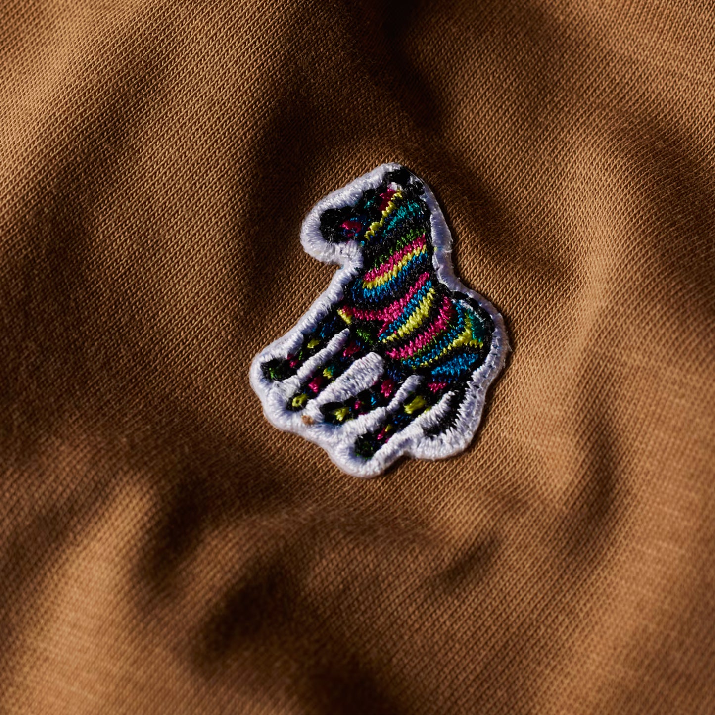 Paul Smith Organic Cotton Zebra T-Shirt Toffee Brown