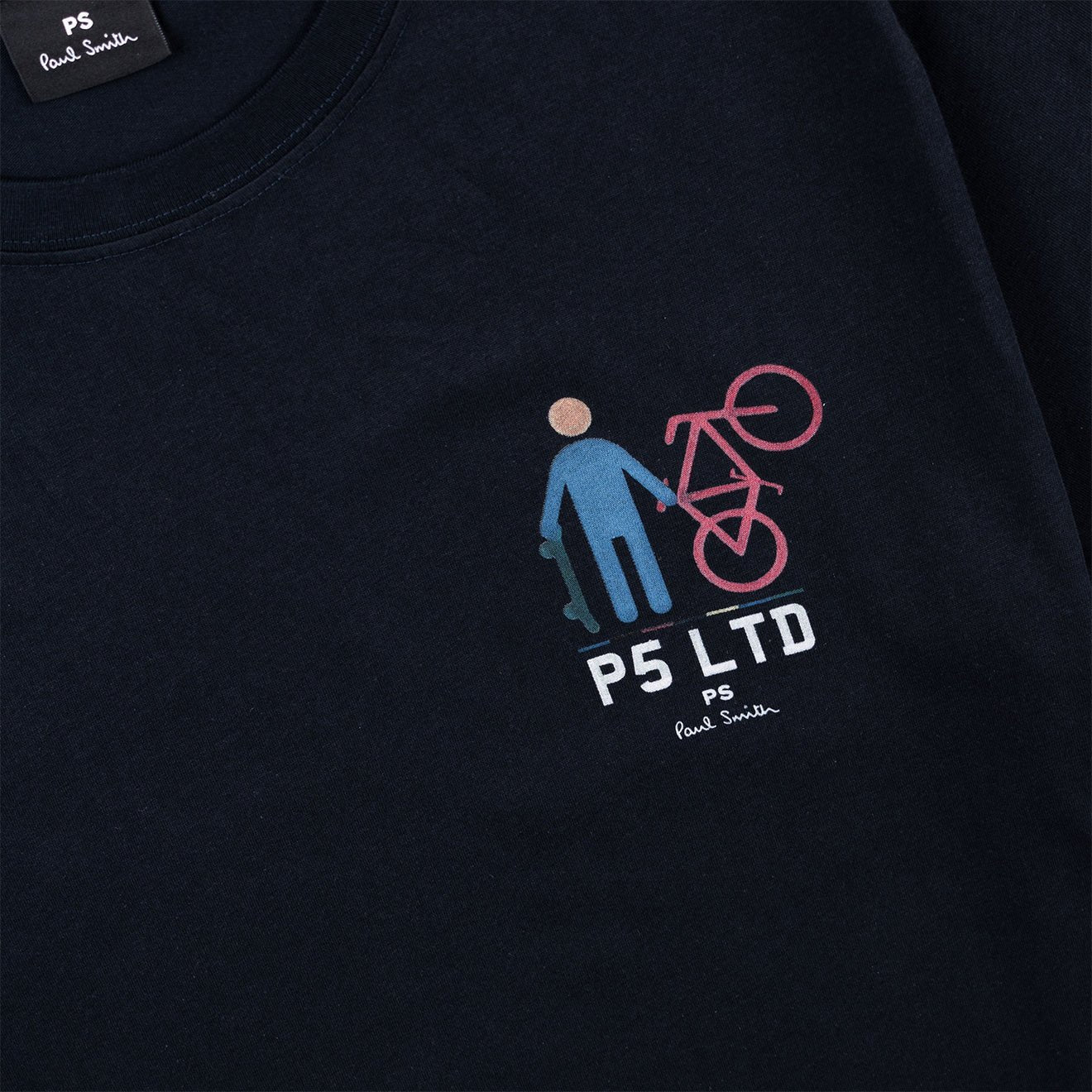 Paul Smith P5 Ltd Bike T-Shirt Very Dark Navy - The Sporting Lodge
