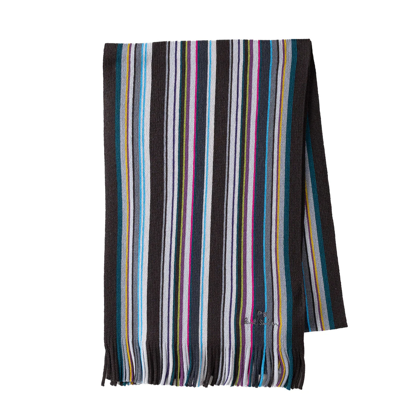 Paul Smith PS Scarf Multicolour Stripe Slate - The Sporting Lodge