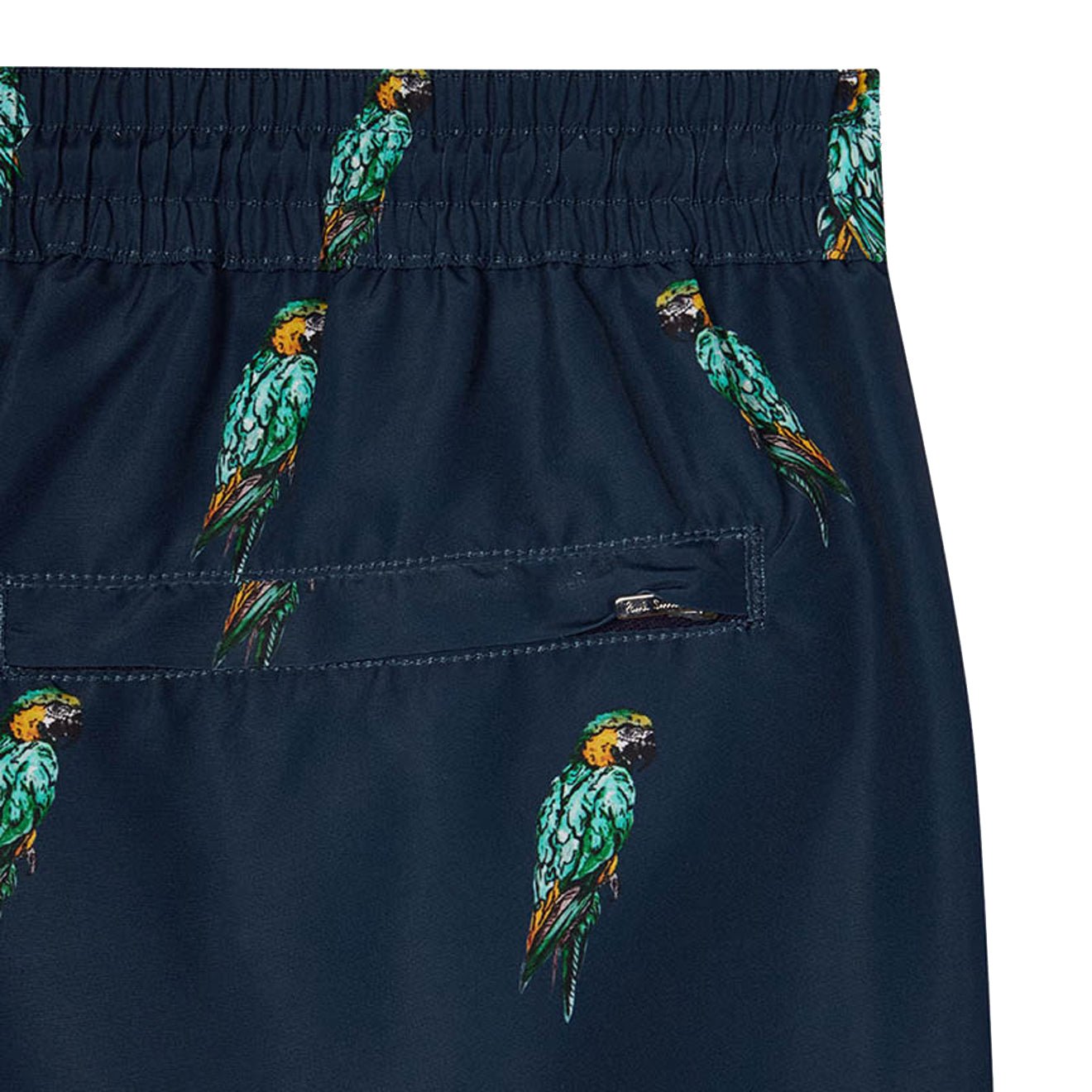 Paul Smith Parrots Print Swim Shorts Navy - The Sporting Lodge