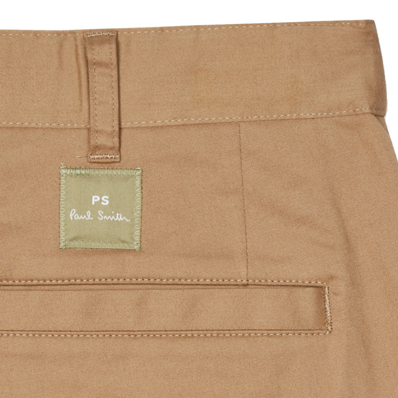 Paul Smith Relaxed-Fit Tan Stretch-Cotton Sateen Trousers Tan - The Sporting Lodge