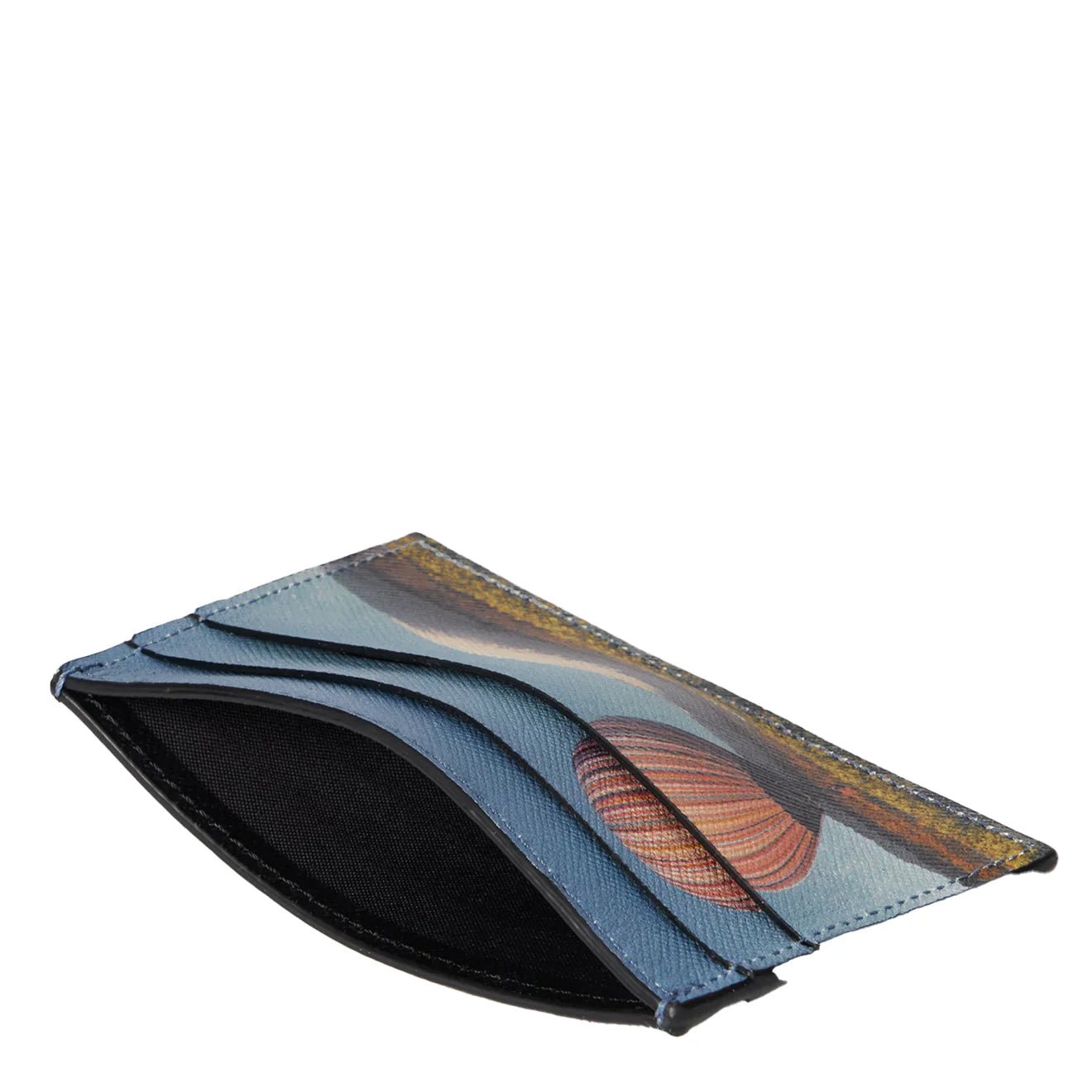 Paul Smith Signature Stripe Balloon Mount Fuji Print Card Holder Black - The Sporting Lodge