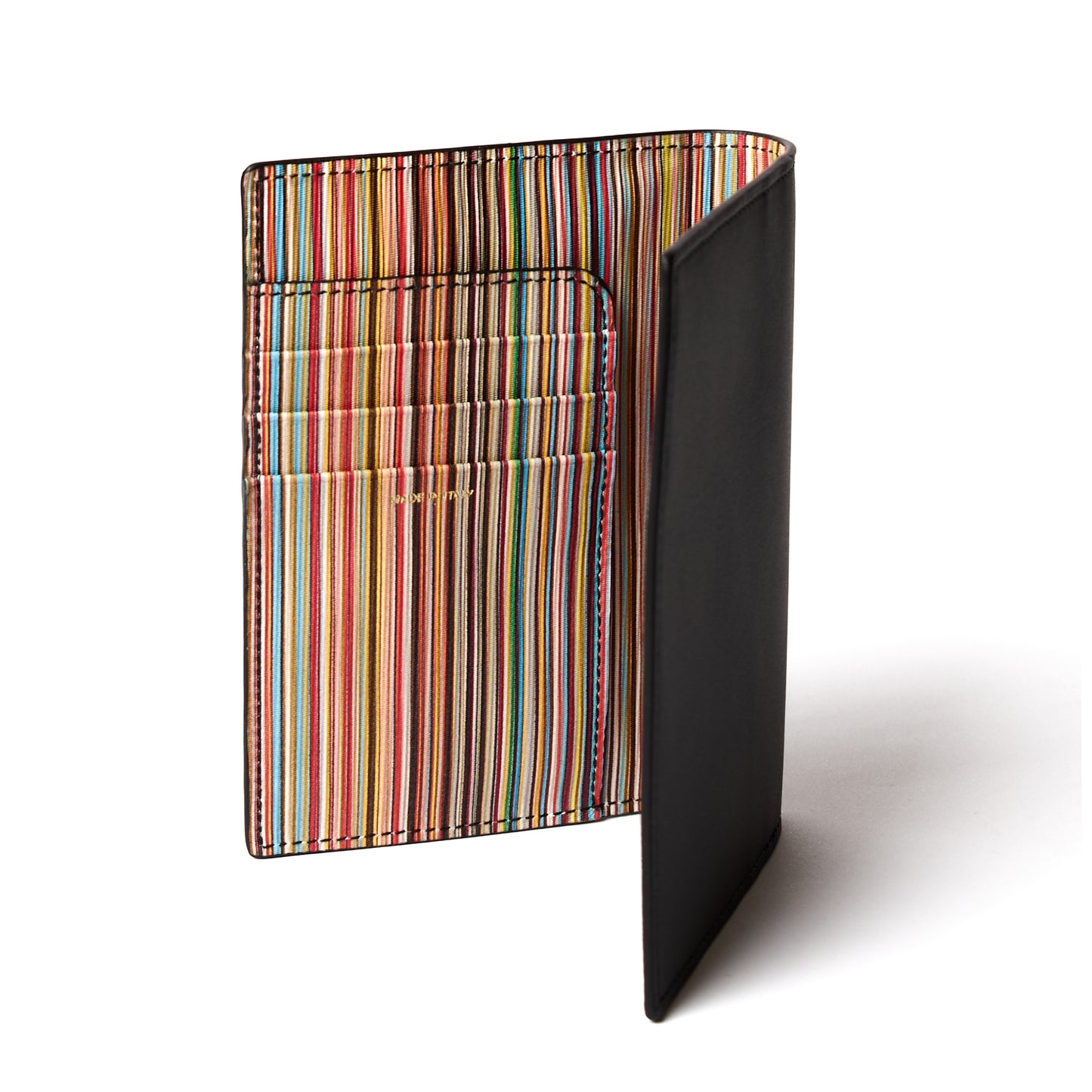 Paul Smith Signature Stripe Passport Cover Black - The Sporting Lodge