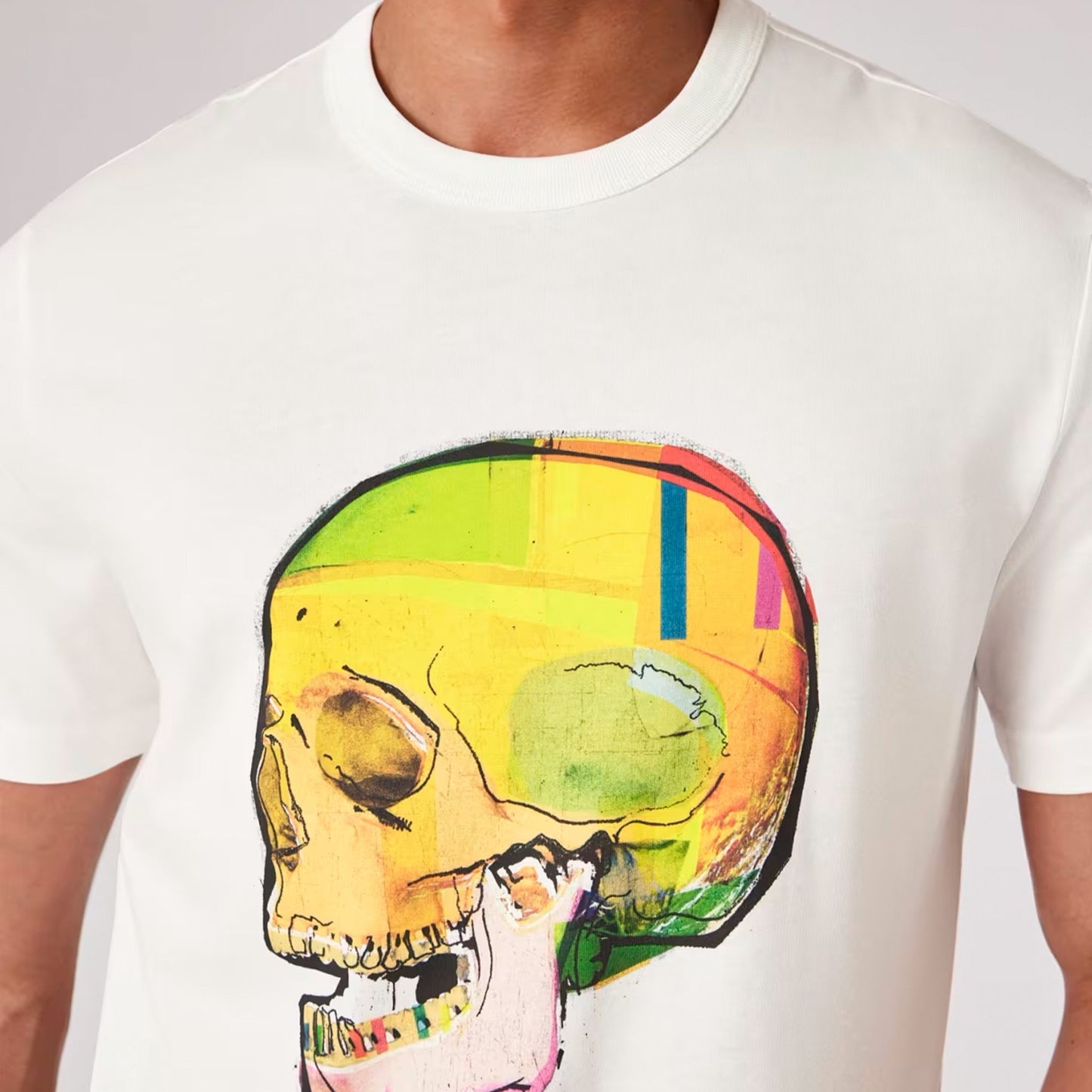 Paul Smith Skull Sketch Print T-Shirt White - The Sporting Lodge