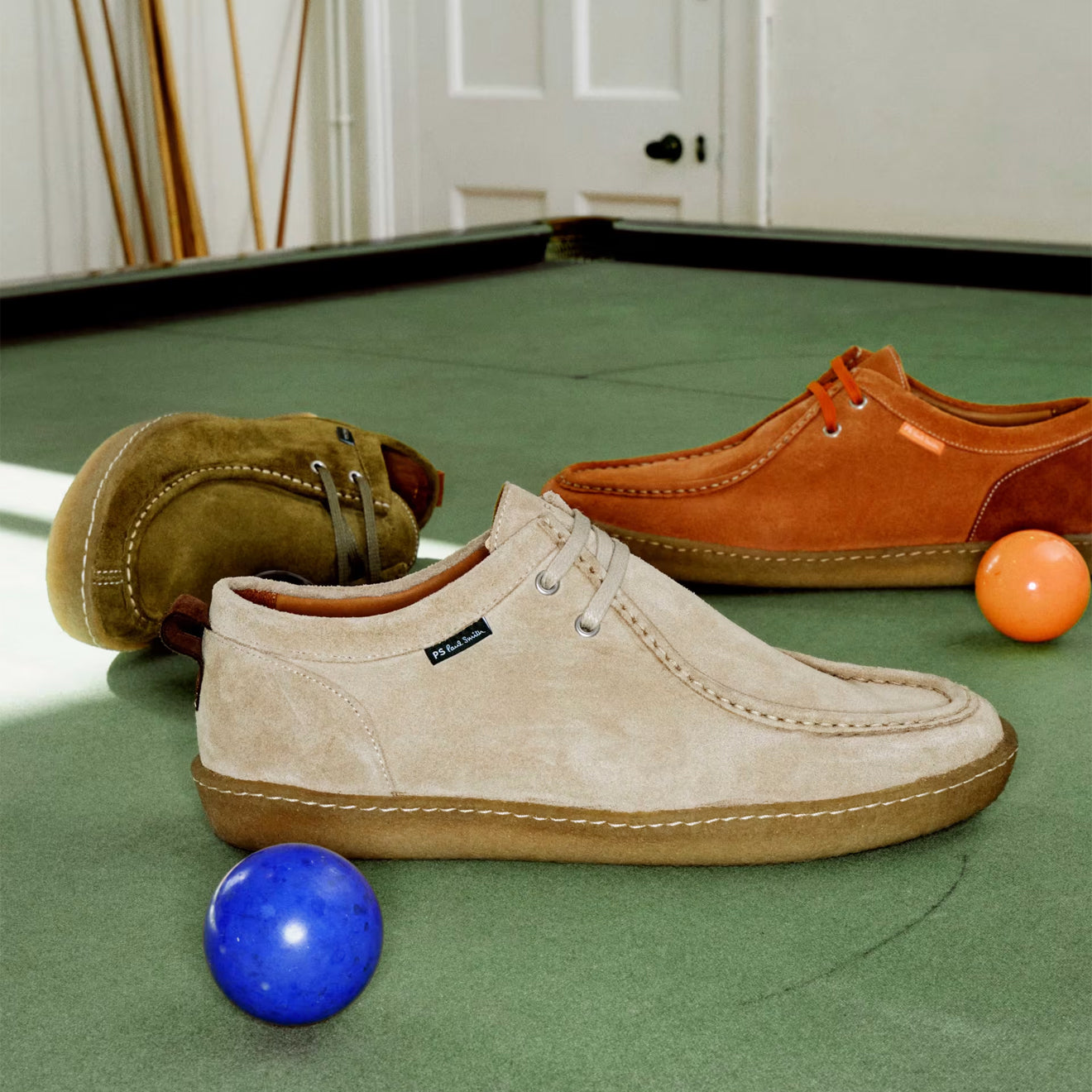 Paul Smith Suede Buster Shoes Sand - The Sporting Lodge