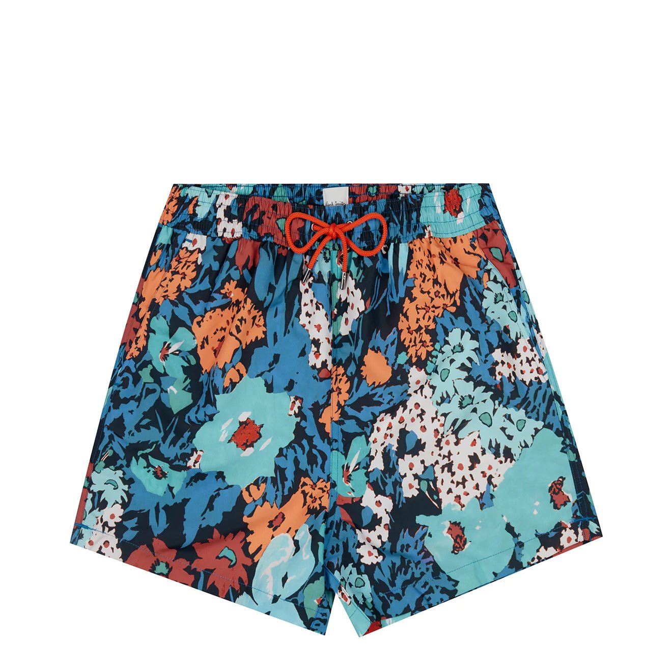 Paul Smith Swim Short Tropical Floral Turquoise - The Sporting Lodge