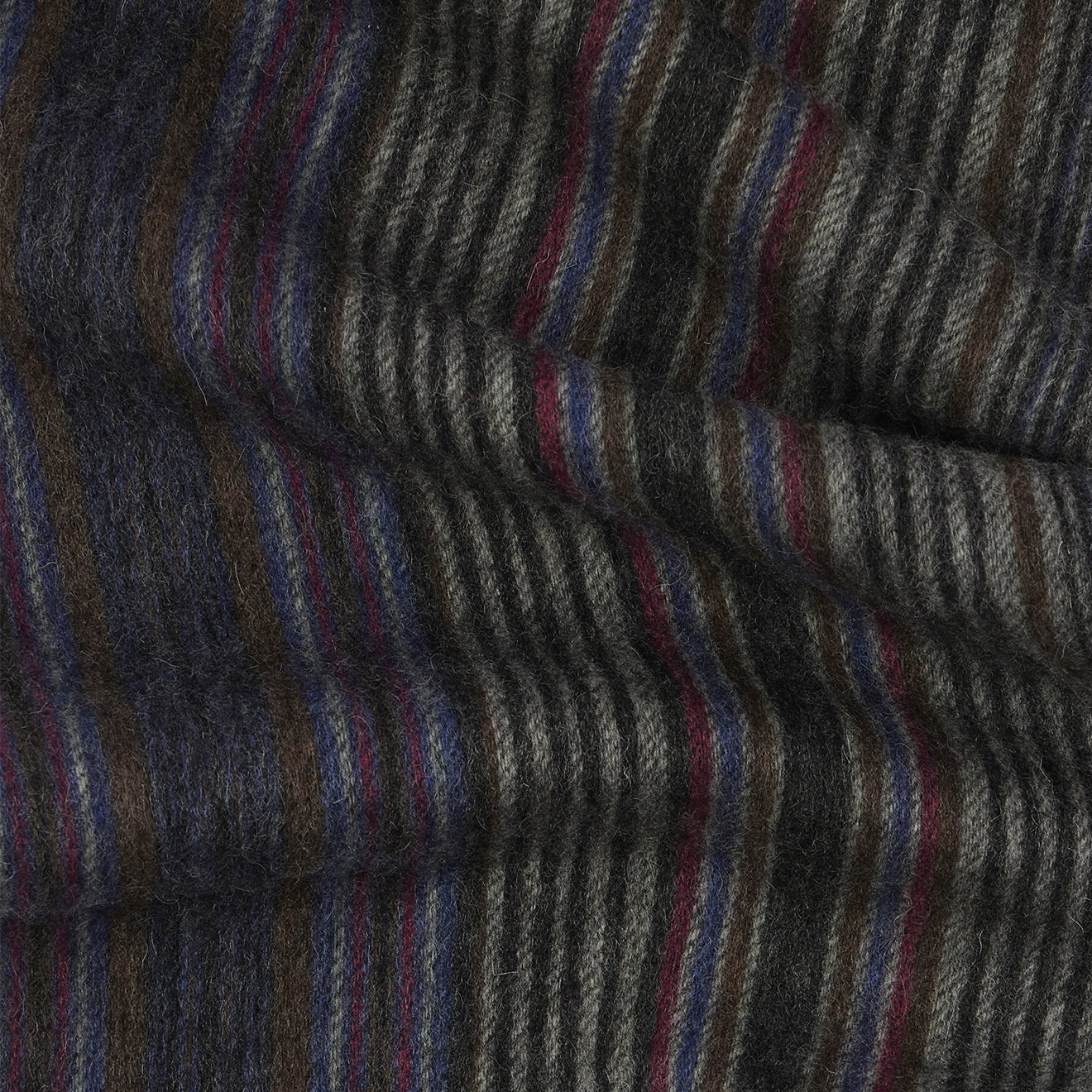 Paul Smith Tonal Stripe Lambswool Scarf Grey - The Sporting Lodge