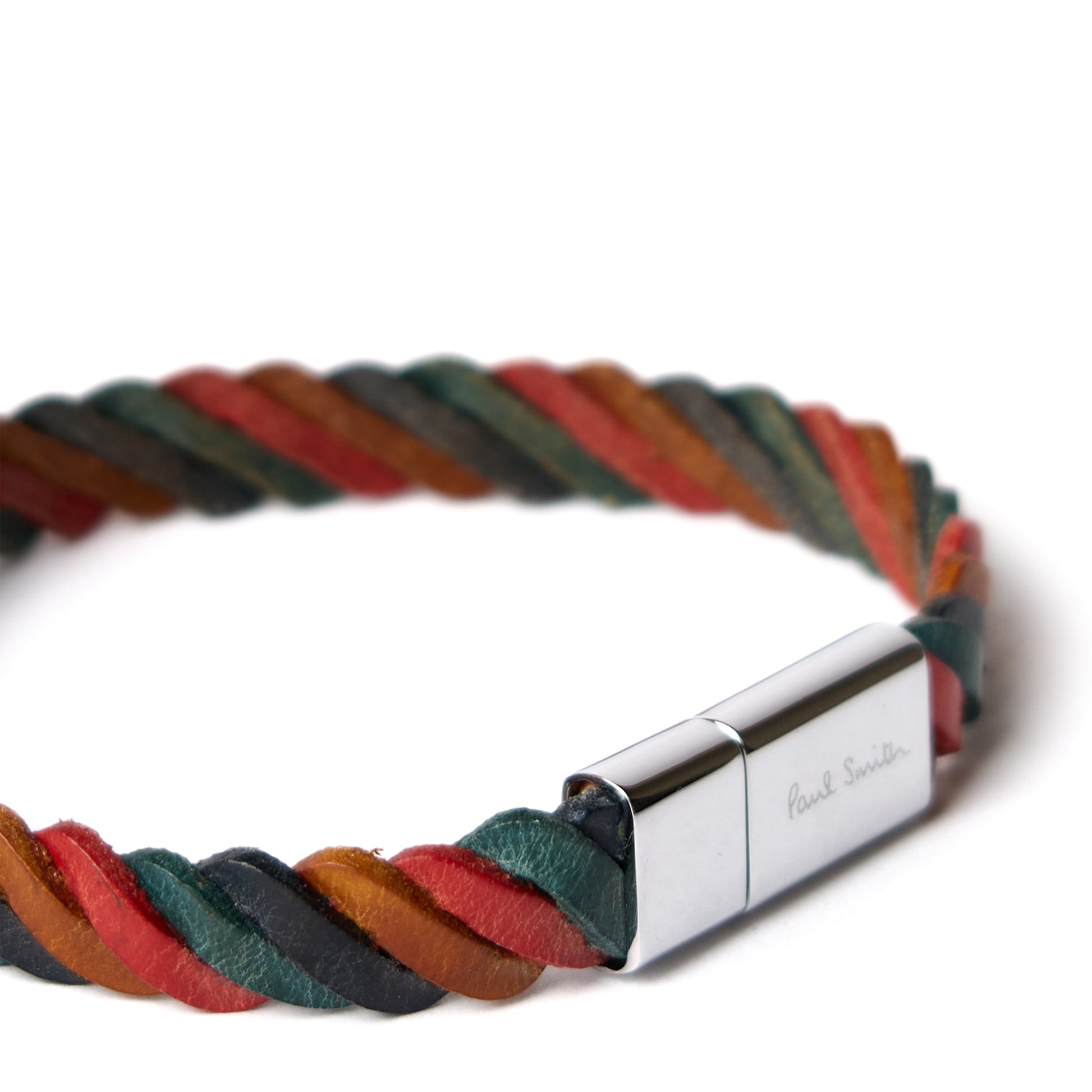 Paul Smith Woven Leather Bracelet Artist Stripe - The Sporting Lodge