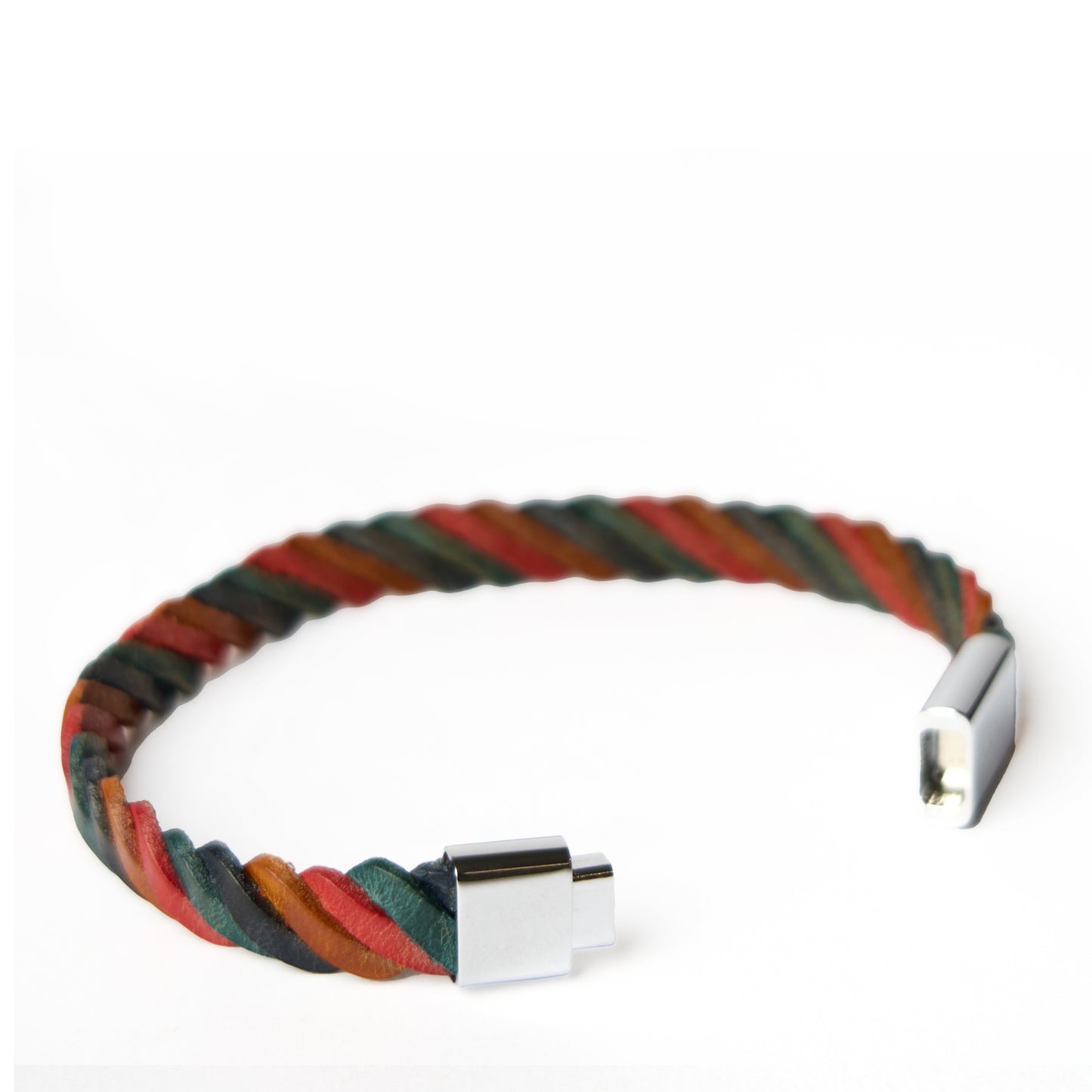 Paul Smith Woven Leather Bracelet Artist Stripe - The Sporting Lodge
