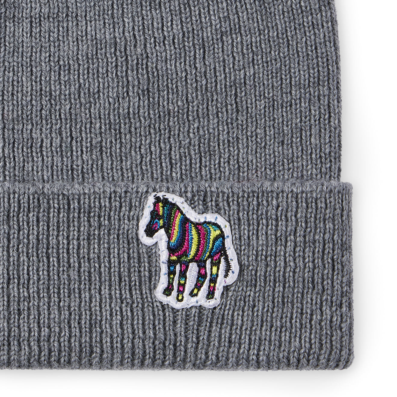 Paul Smith Zebra Beanie Hat Grey