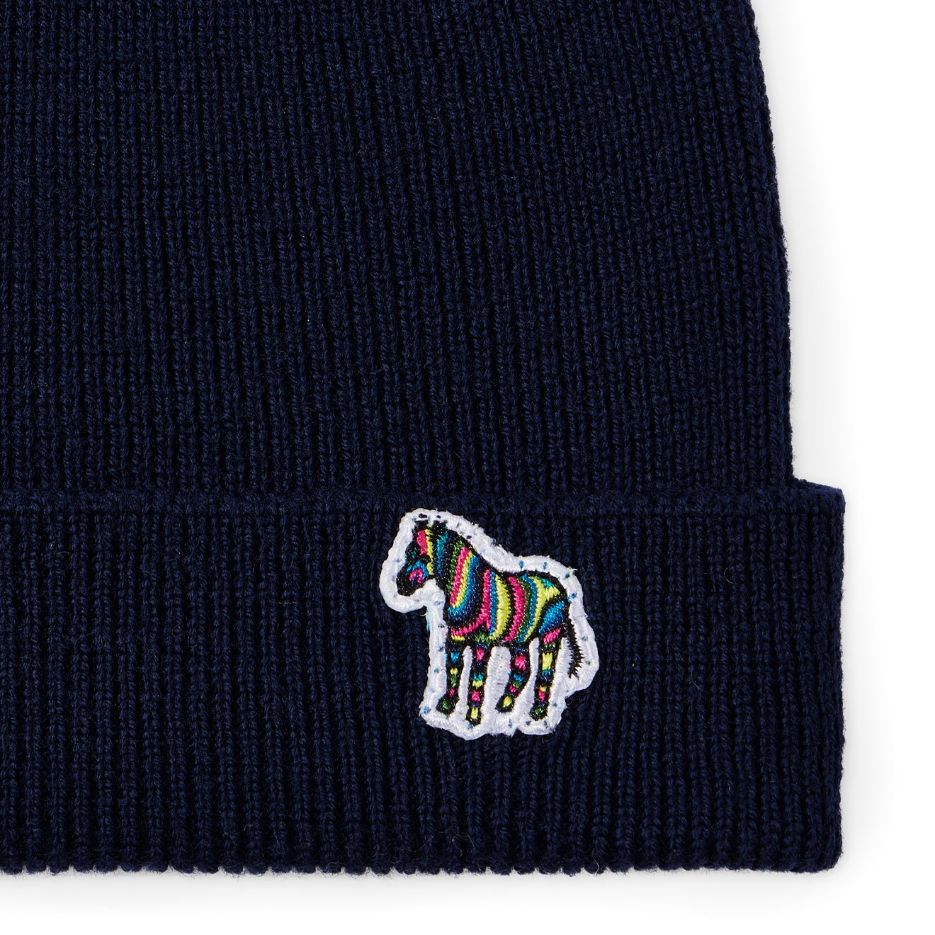 Paul Smith Zebra Beanie Hat Navy - The Sporting Lodge