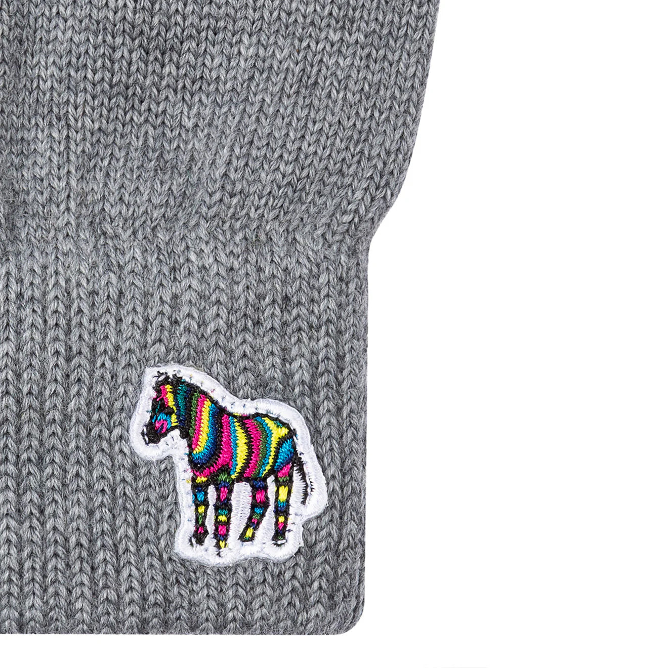 Paul Smith Zebra Logo Wool Gloves Grey - The Sporting Lodge
