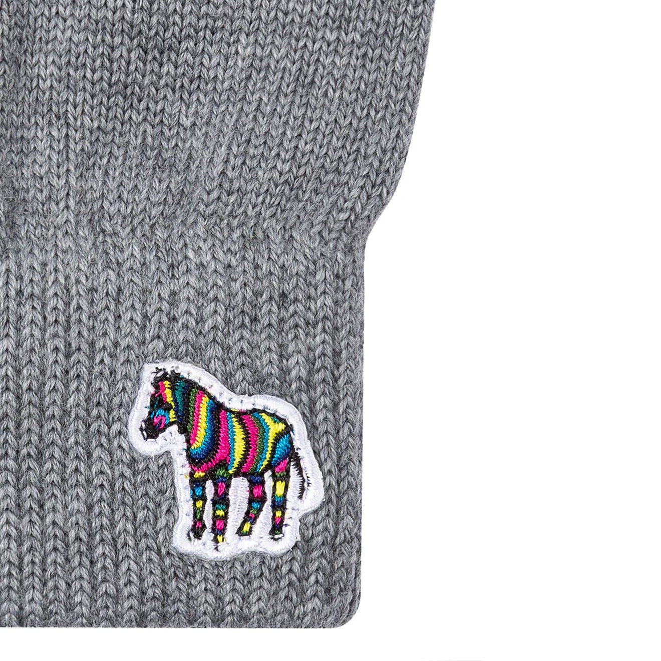 Paul Smith Zebra Logo Wool Gloves Grey - The Sporting Lodge