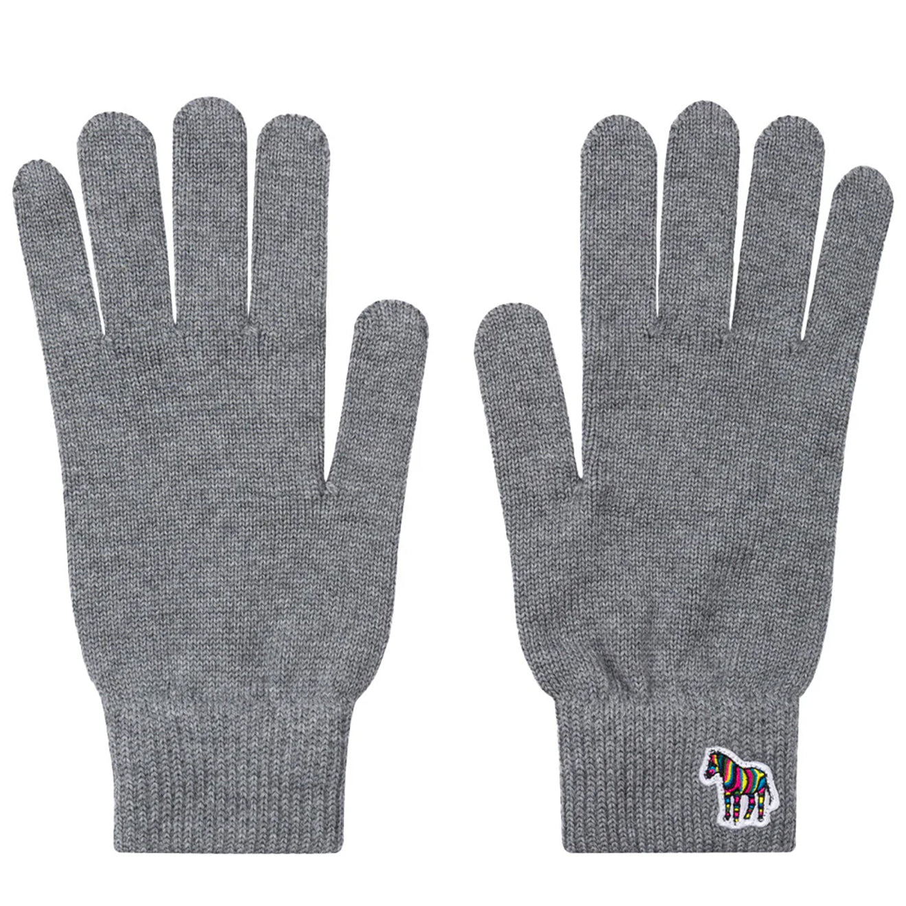 Paul Smith Zebra Logo Wool Gloves Grey - The Sporting Lodge