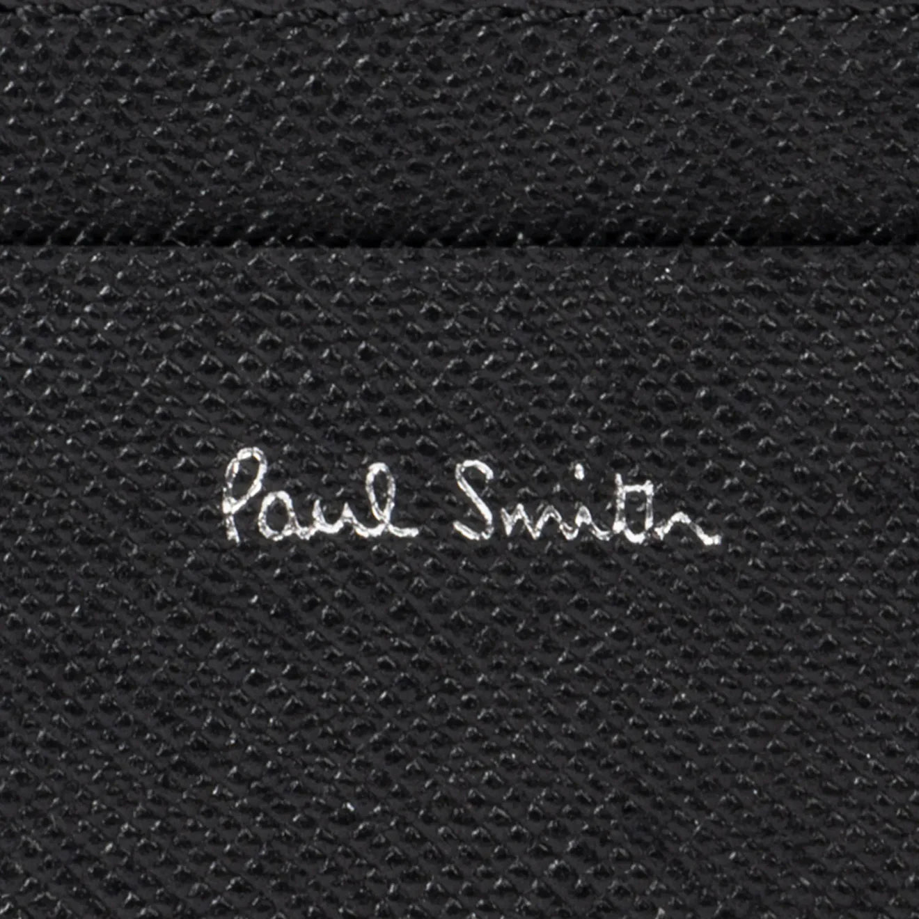 Paul Smith 'Mini Blur' Print Leather Card Holder Black - The Sporting Lodge