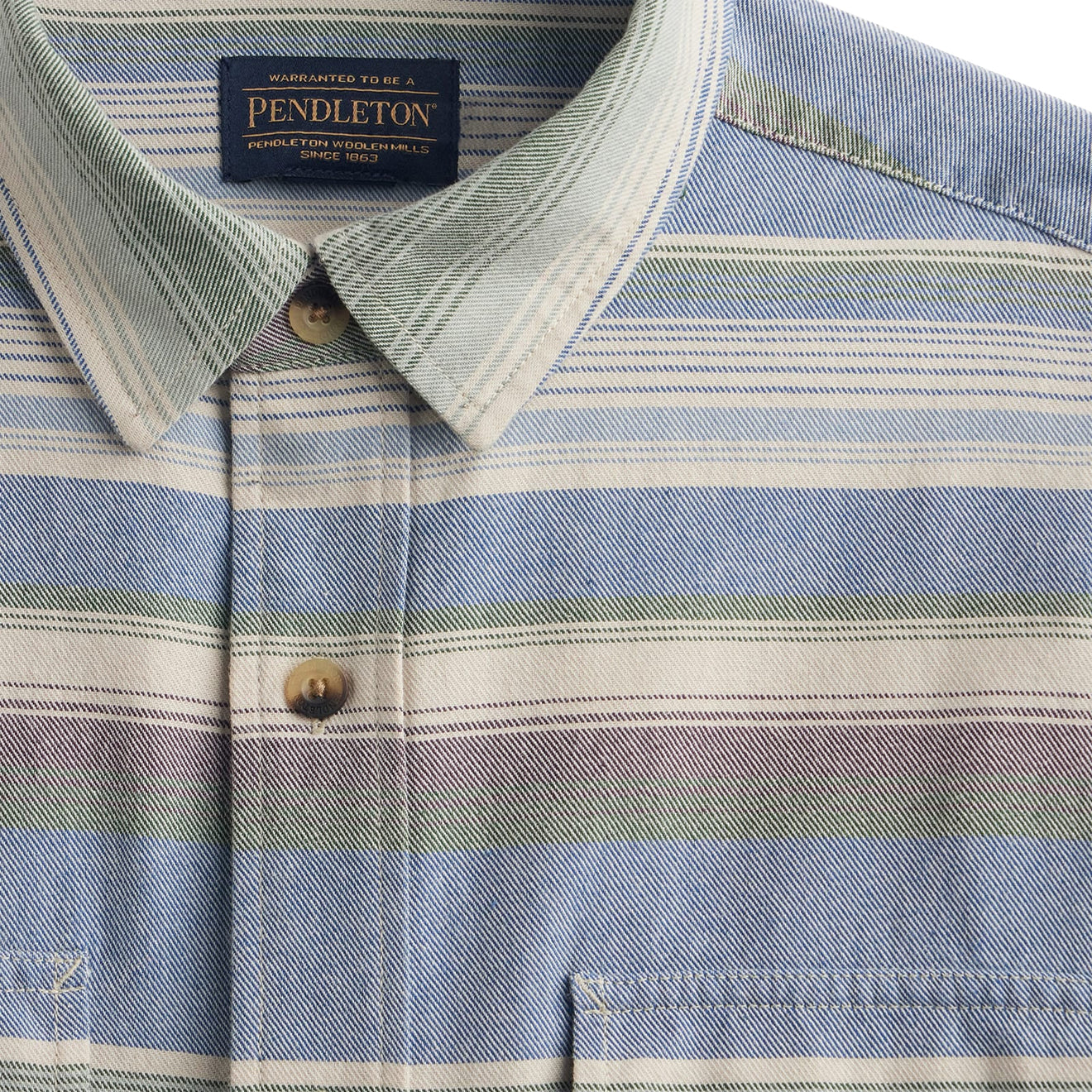 Pendleton Beach Shack Shirt Navy Stripe