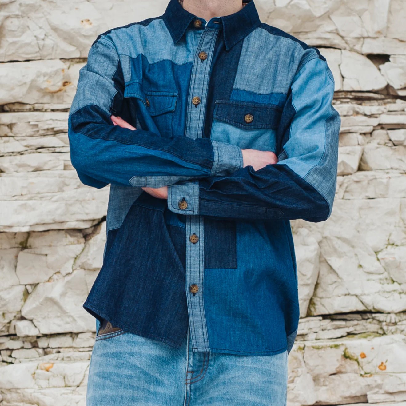 Pendleton La Pine Patchwork Shirt Blue / Multi - The Sporting Lodge