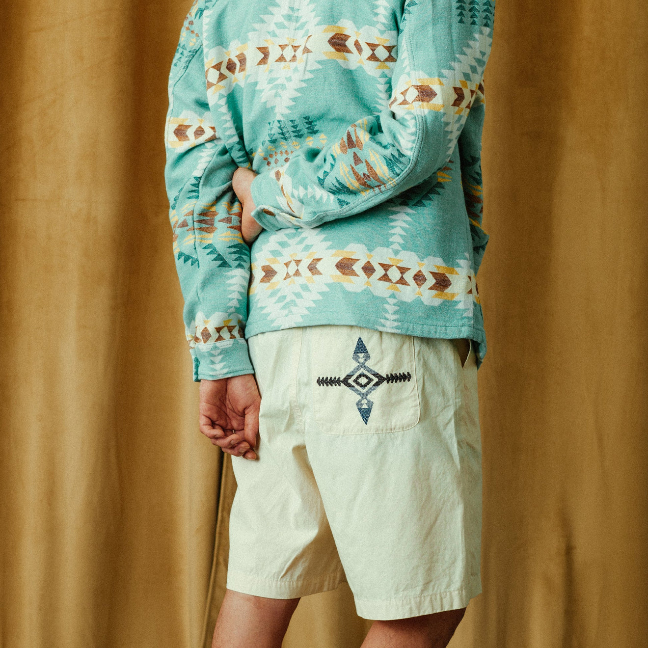 Pendleton Utility Shorts Bone / Fire Legend