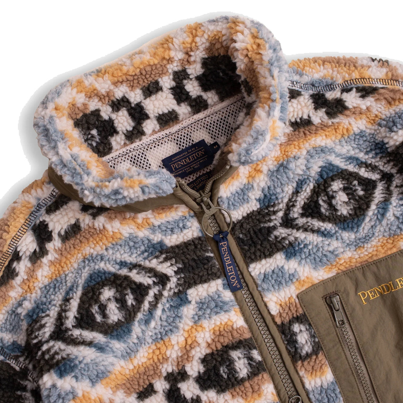 Pendleton Zip Through Fleece Jacket Abiquiu Sky - The Sporting Lodge