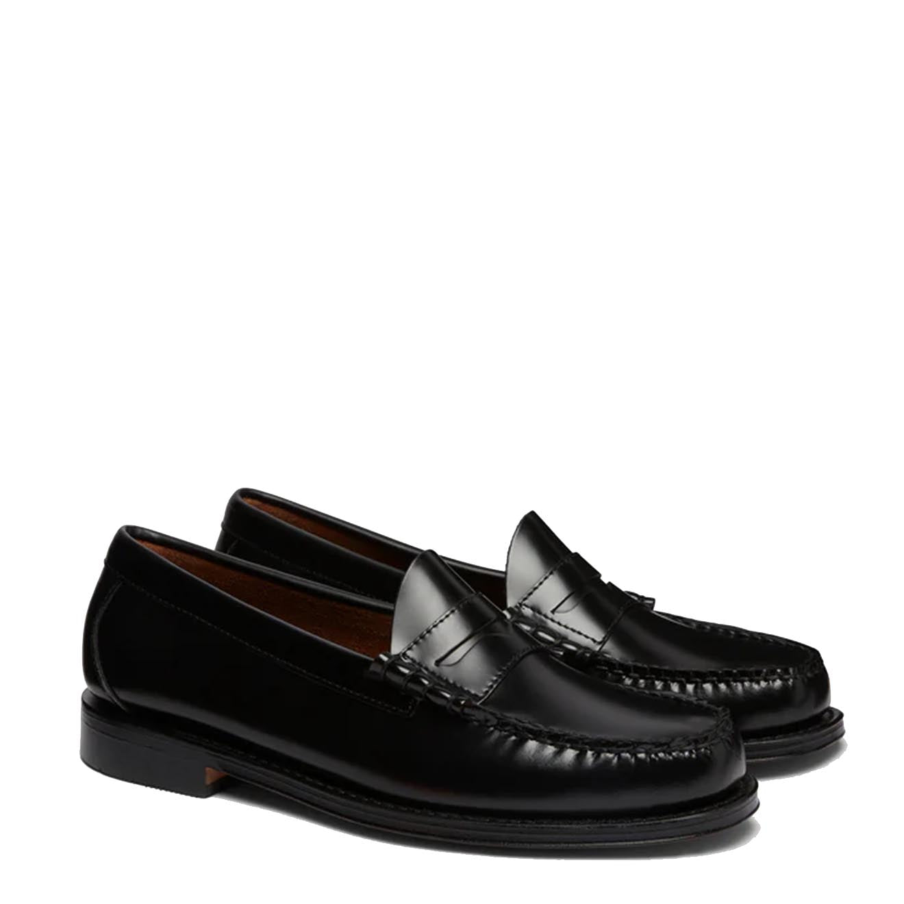 G.H.Bass Weejuns Larson Penny Loafers Black Leather - The Sporting Lodge