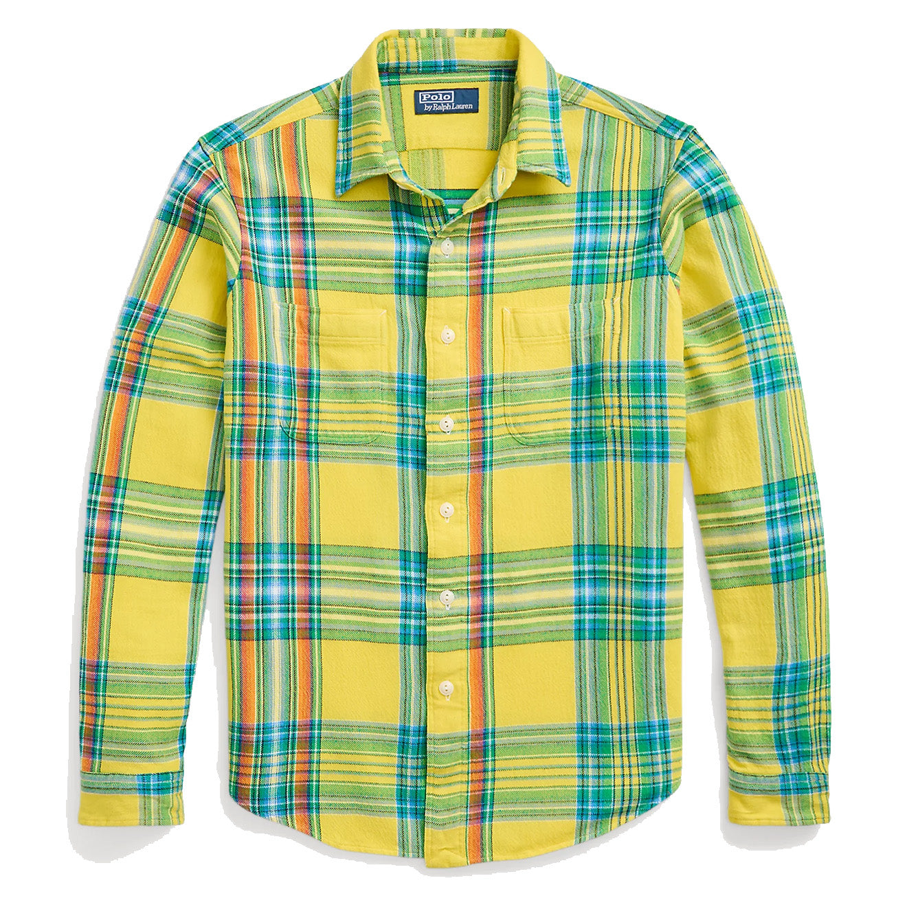 Polo Ralph Lauren Classic Fit Plaid Flannel Workshirt Yellow/Green Multi - The Sporting Lodge