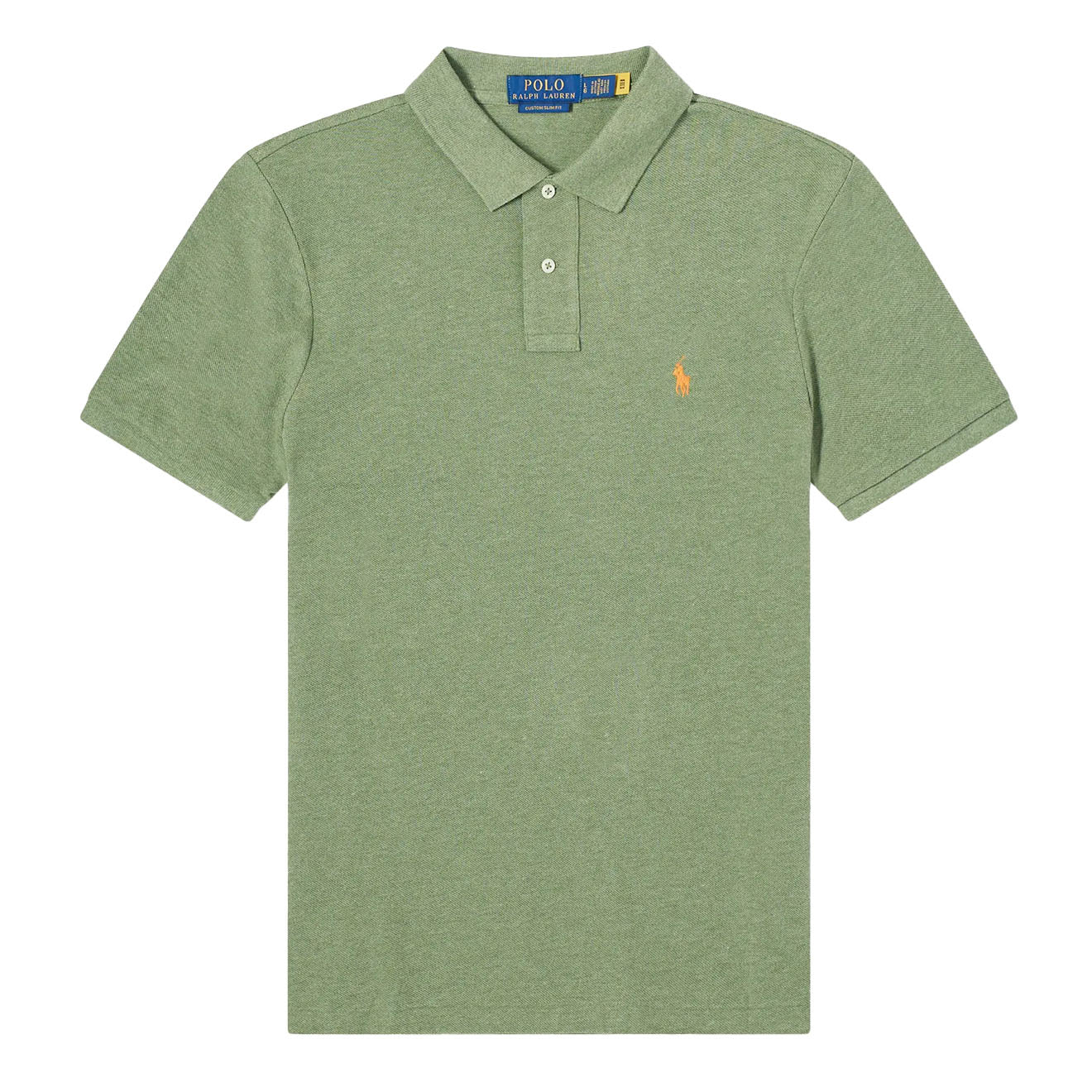 Polo Ralph Lauren Custom Slim Fit Classic Polo Cargo Green Heather - The Sporting Lodge