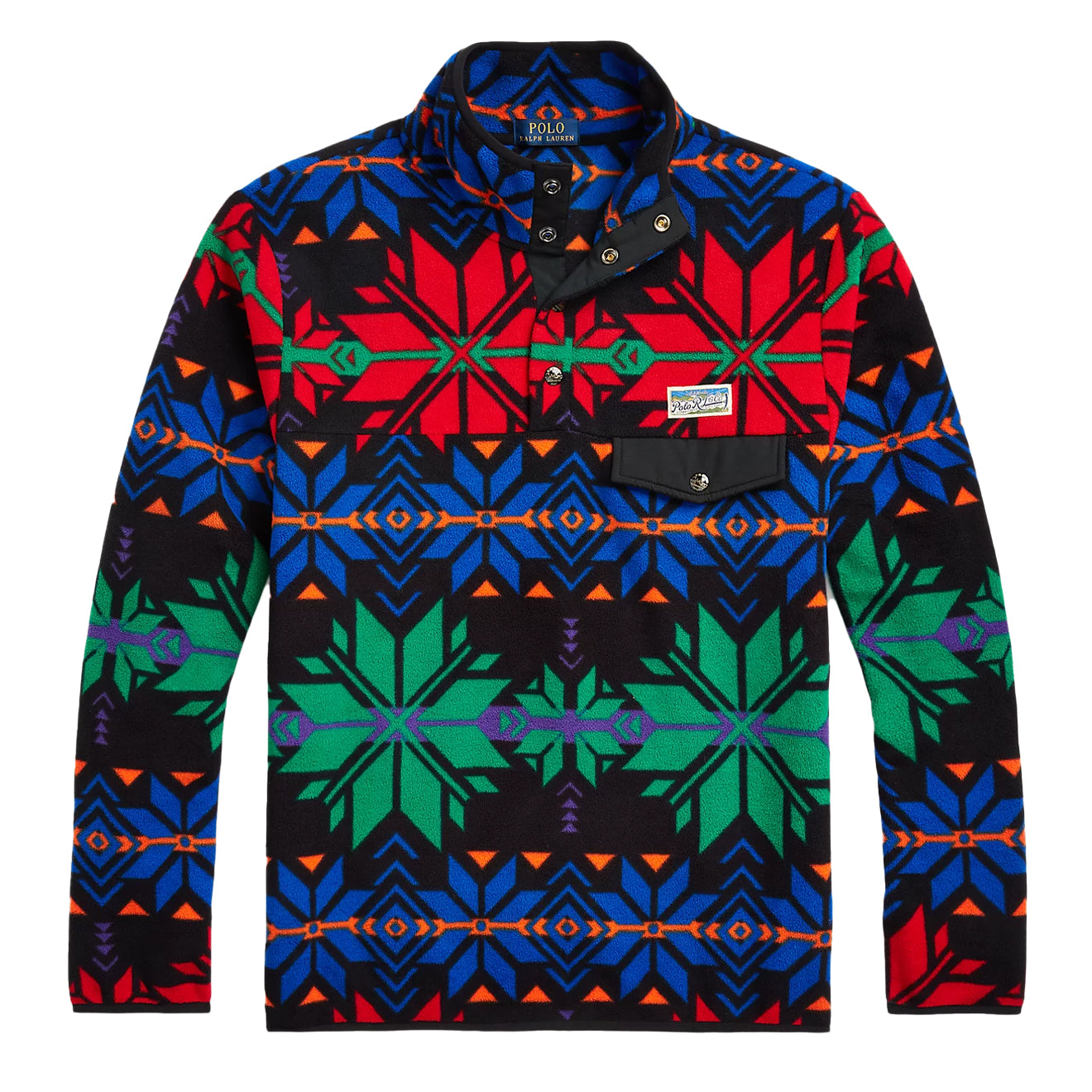 Polo Ralph Lauren Snowflake Brushed Fleece Pullover Black-2