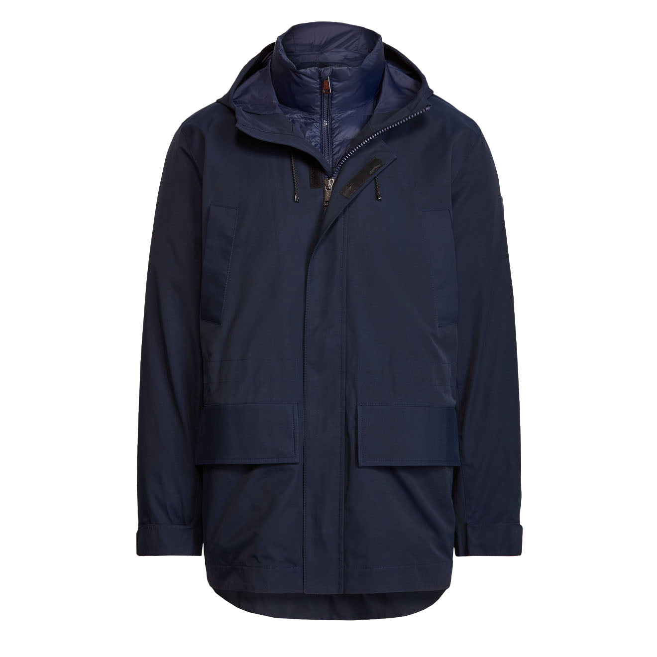 Polo Ralph Lauren Twill Hooded Coat and Quilted Liner Collection Navy-2
