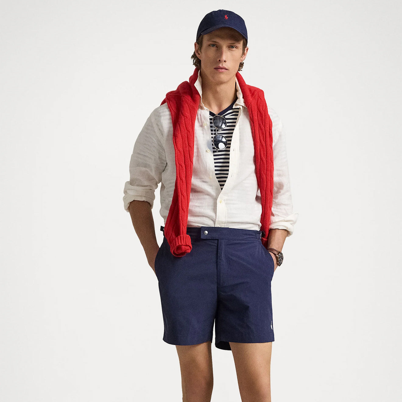 Polo Ralph Lauren 14.6 cm Monaco Swimming Trunks Newport Navy - The Sporting Lodge