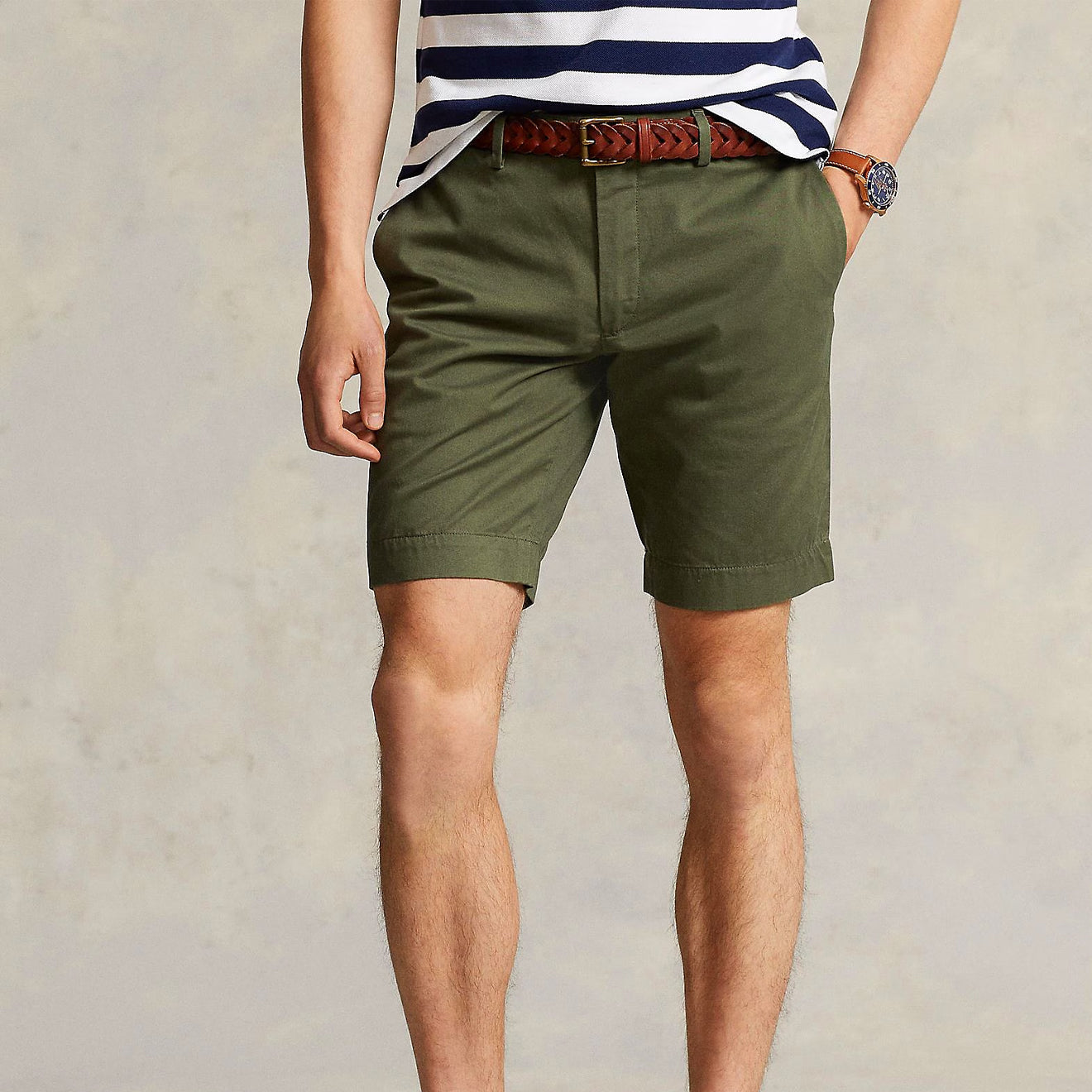 Polo Ralph Lauren 24-cm Stretch Slim Fit Chino Short Green - The Sporting Lodge