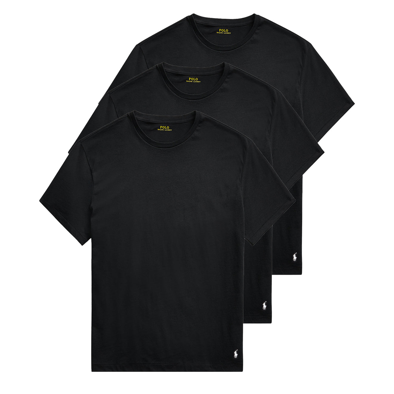 Polo Ralph Lauren 3 - Pack S/S Crew Undershirt Black / Black / Black - The Sporting Lodge