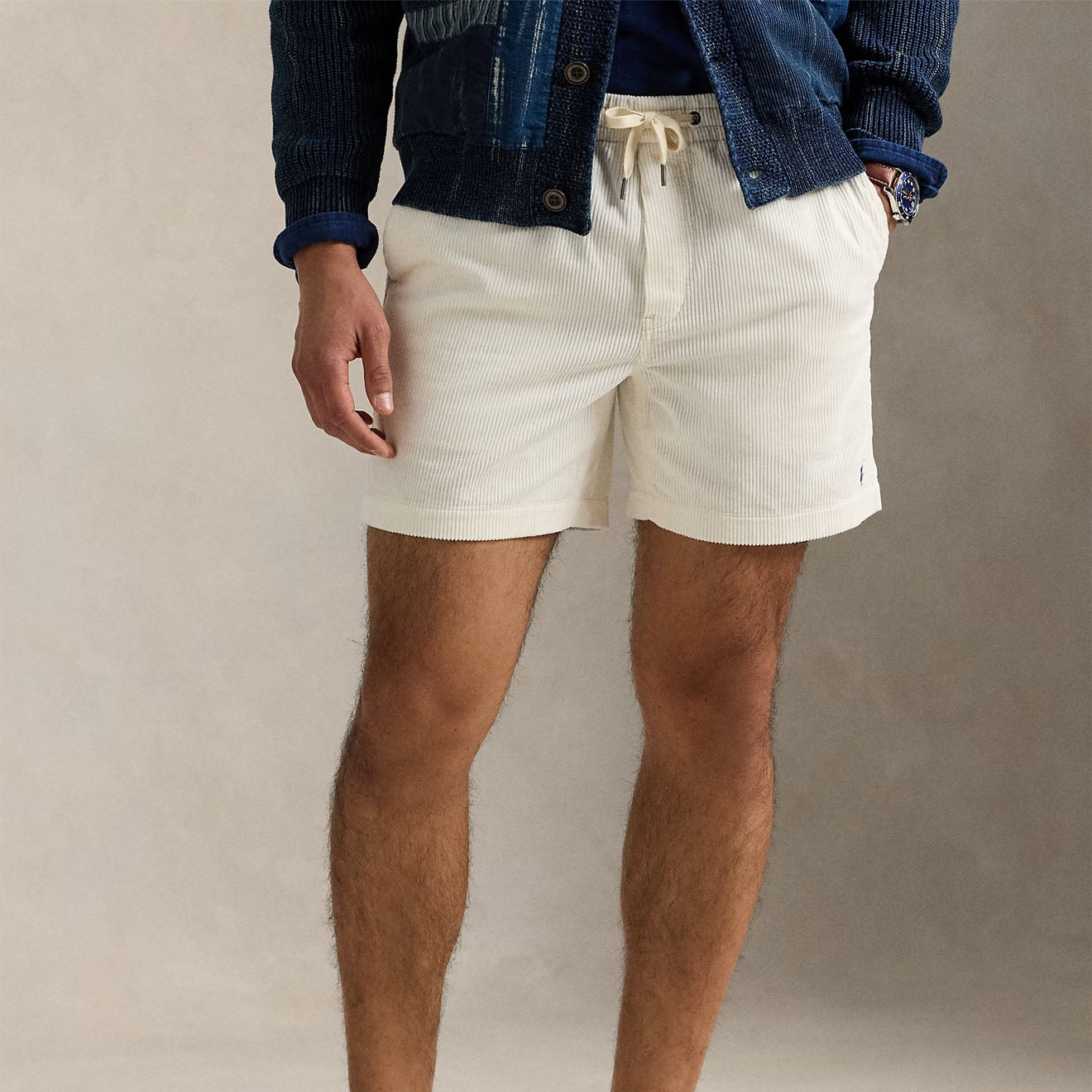 Polo Ralph Lauren 6 Inch Prepster Corduroy Short White - XL - The Sporting Lodge